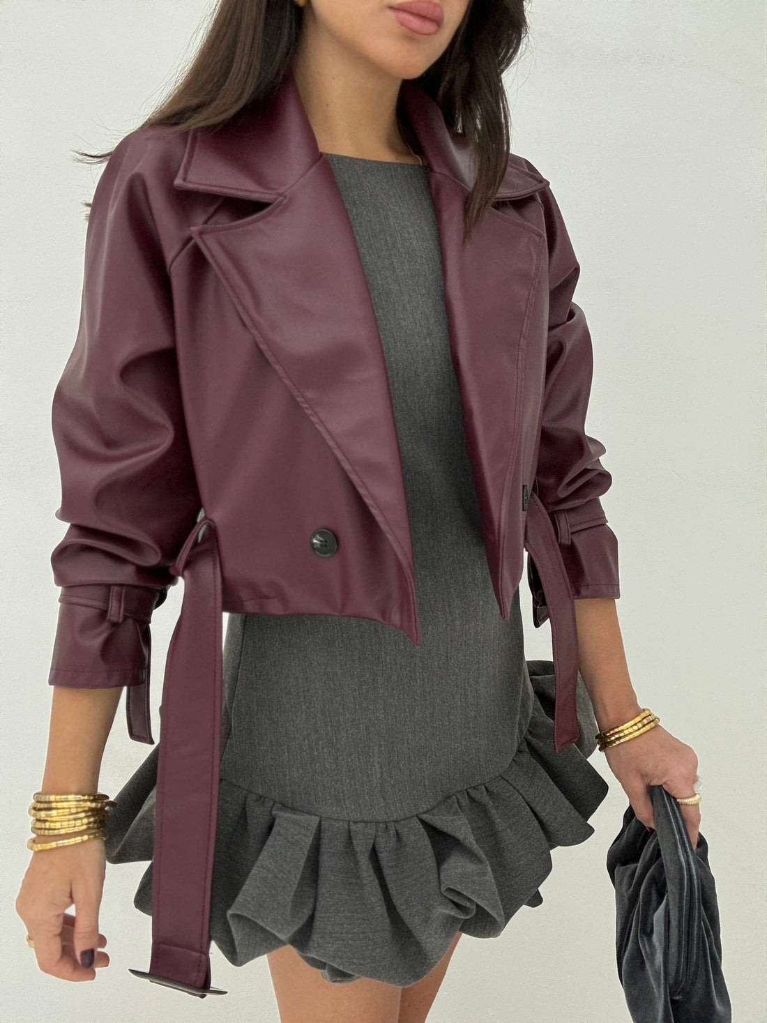 Trench ecopelle ‘LOW COST’ Bordeaux