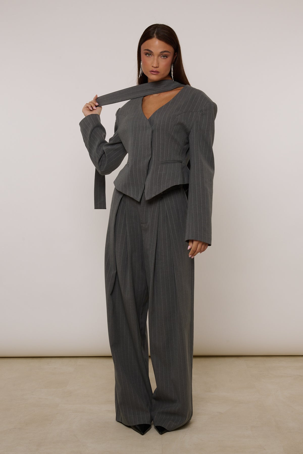 Pantalone ‘BY LUMINA’ Righe Grigio