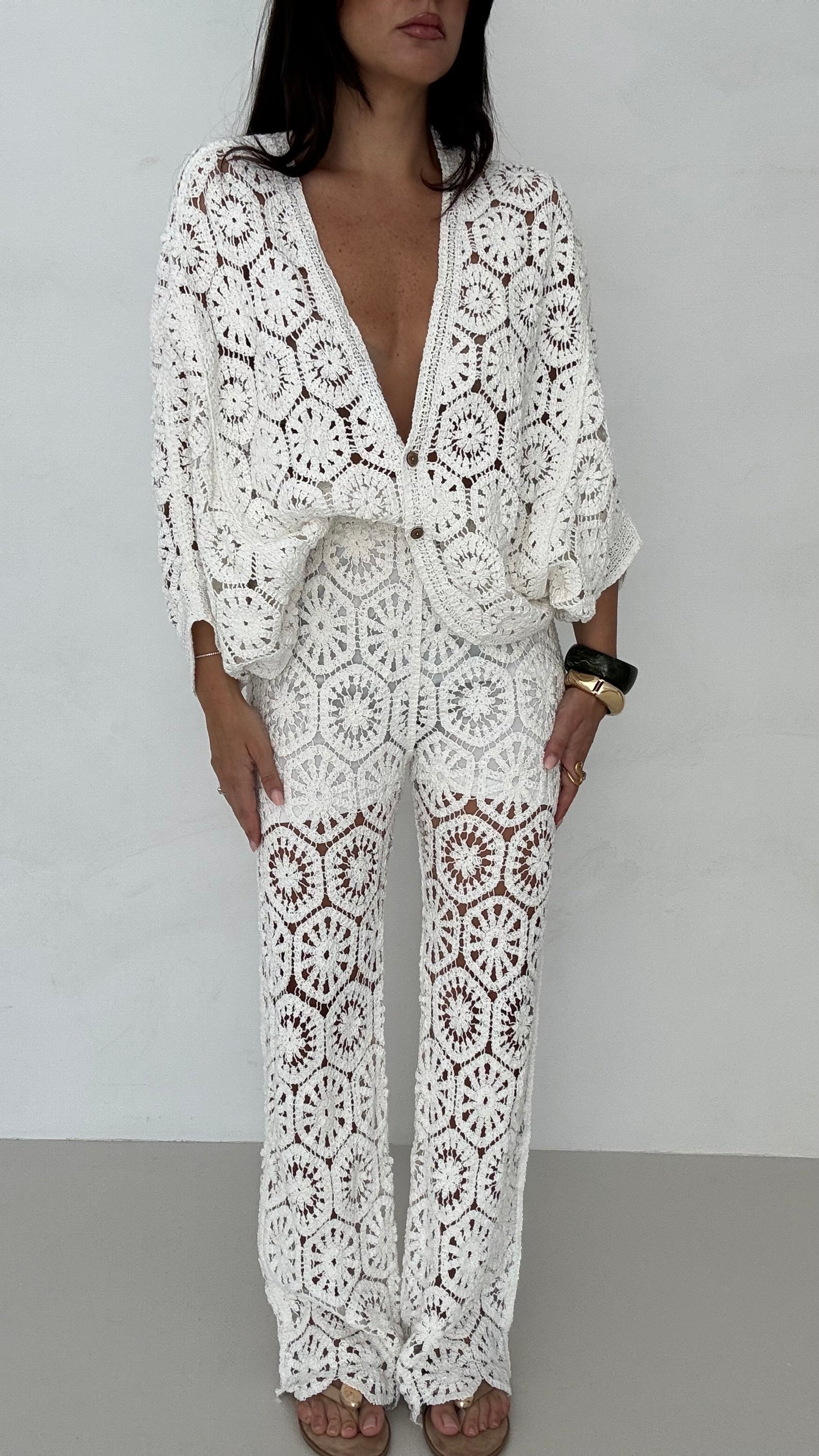Pantalone ‘CROCHET’ Bianco