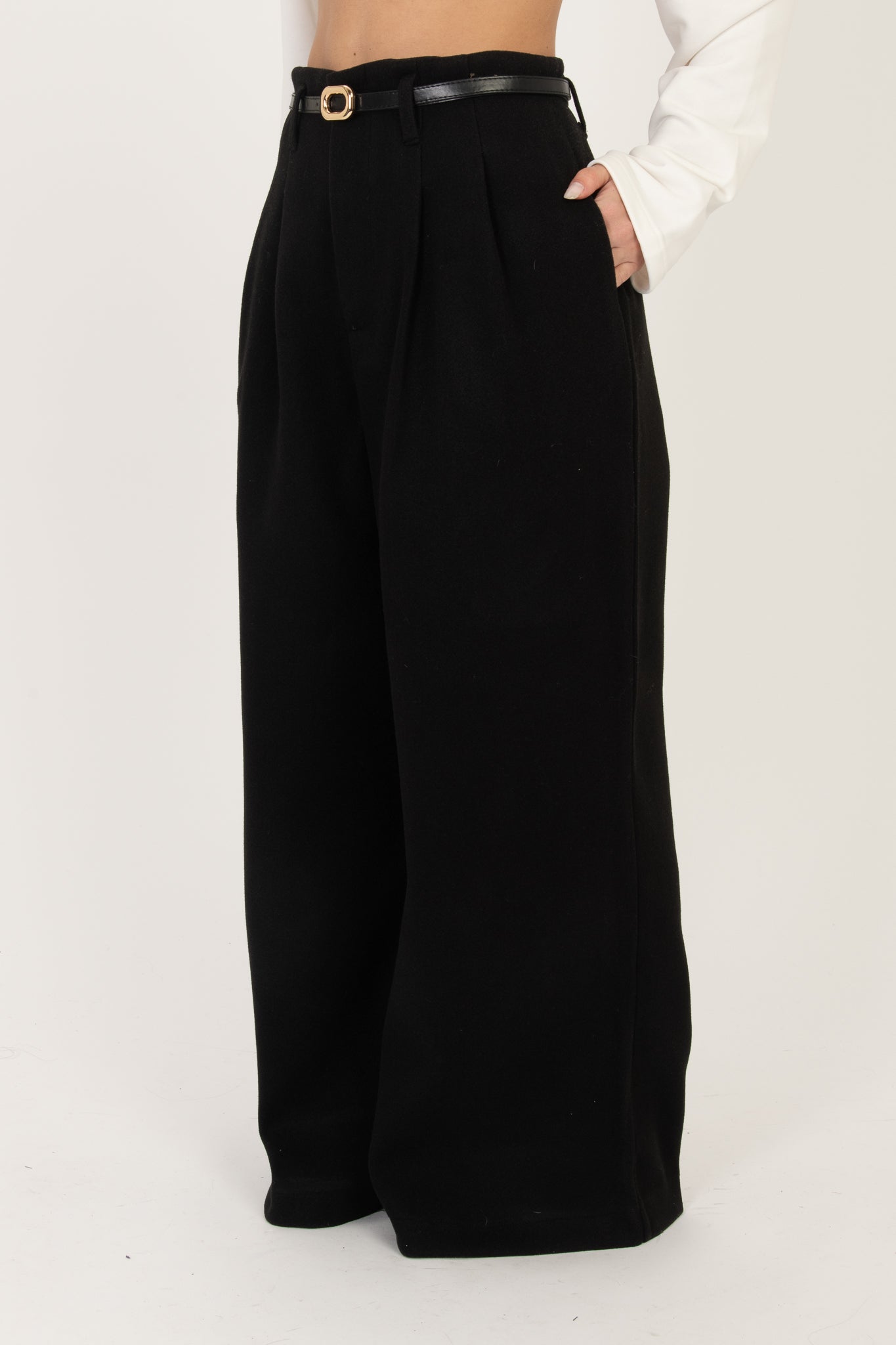 Pantalone ‘TESSUTO CAPPOTTO’ Nero