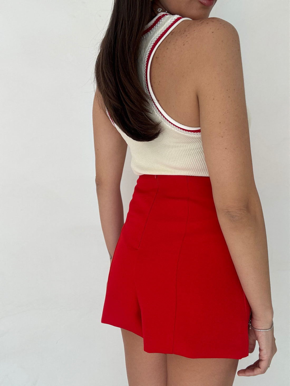 Pantaloncino strutturato Rosso