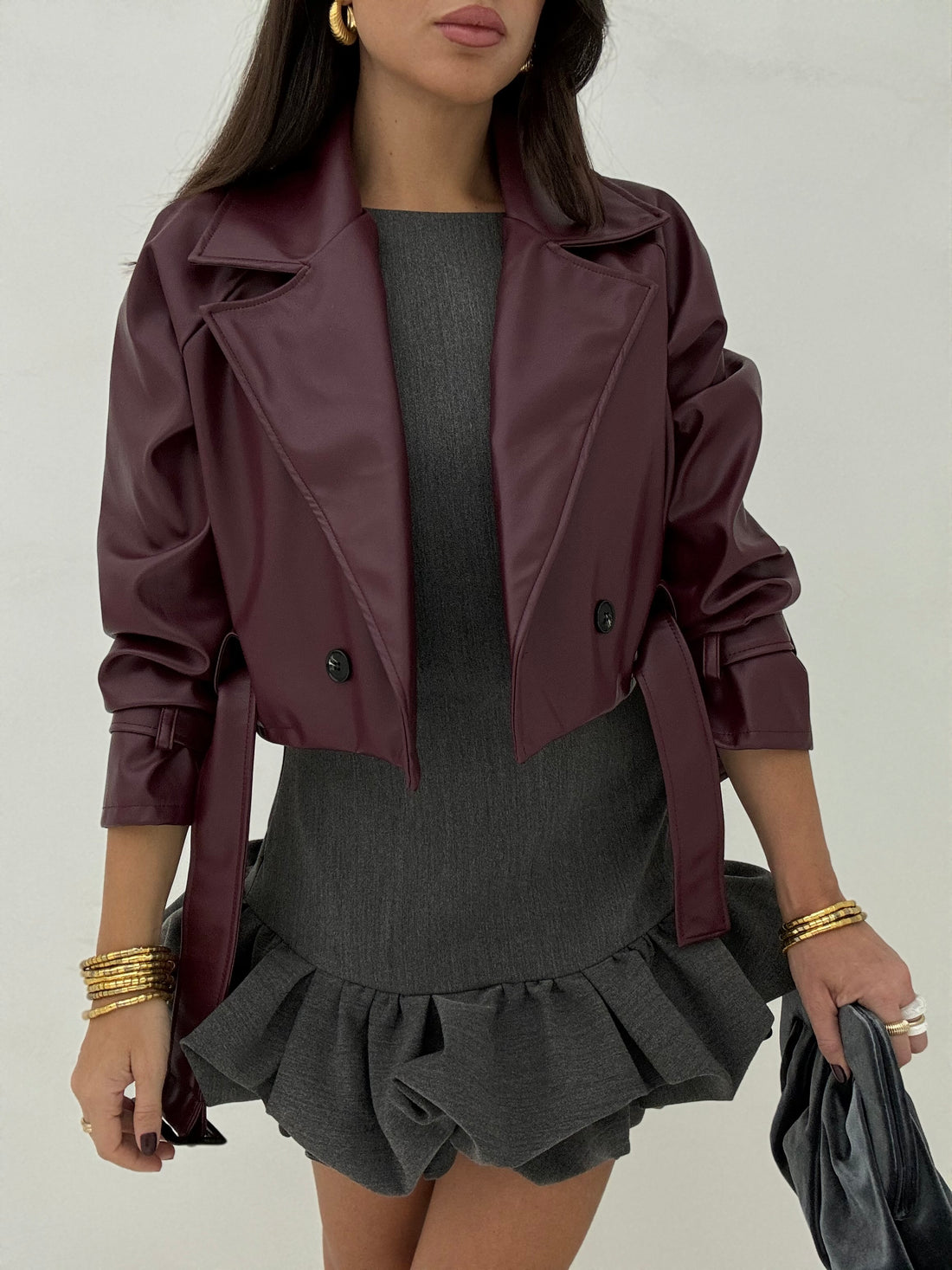 Trench ecopelle ‘LOW COST’ Bordeaux