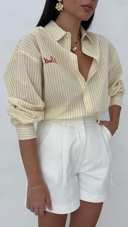 Camicia ‘BARTH’ 100% COTONE righe Gialle