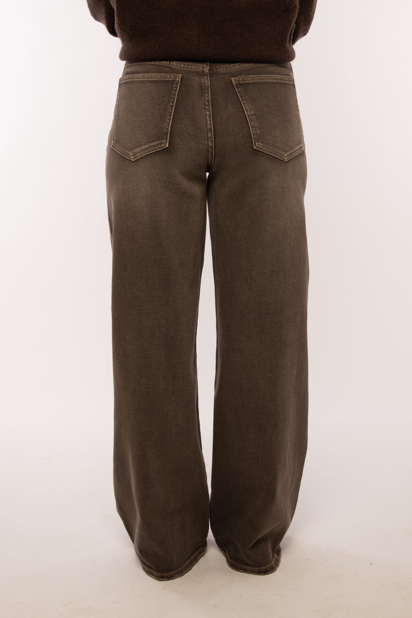 Jeans ‘BOTTONE ASIMMETRICO’ Cacao