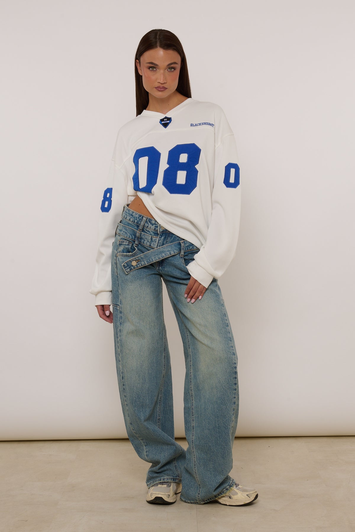 Jeans ‘FINTA CINTURA’ Denim Chiaro