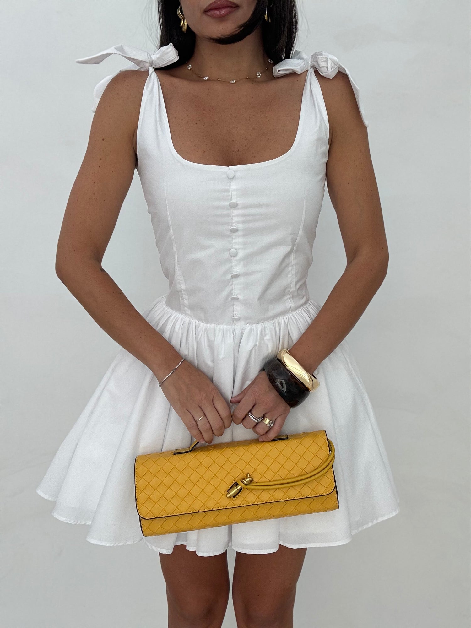 Abito ‘BEA’ 100%COTONE Corto Bianco