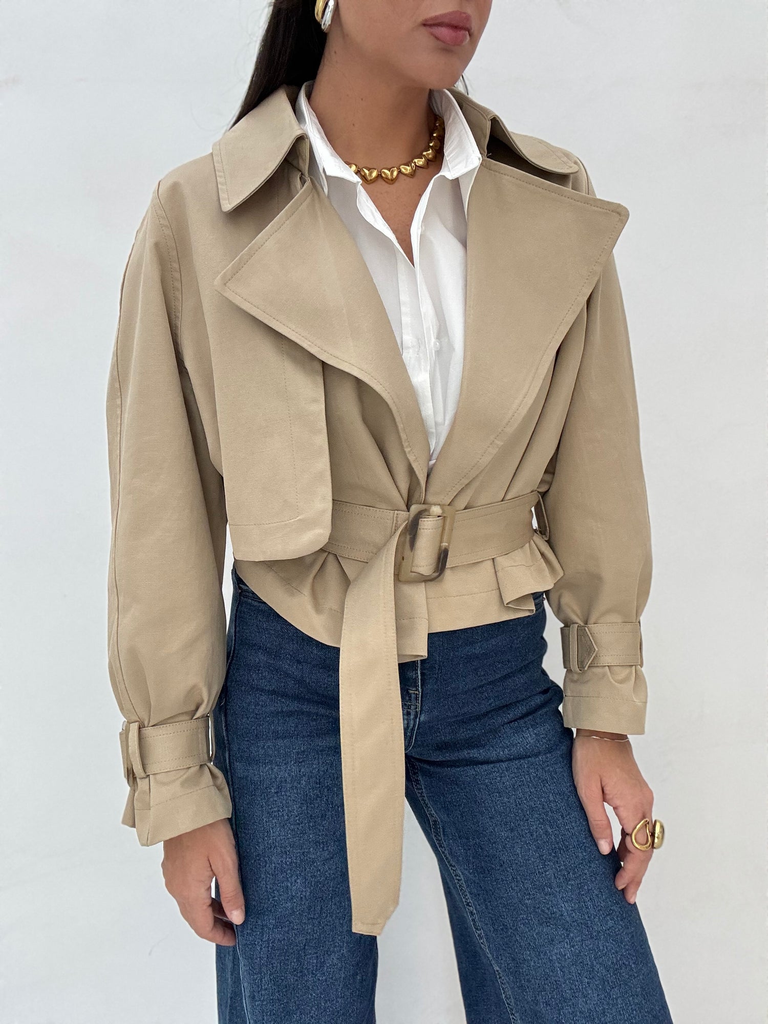Trench ‘55% COTONE’ Camel