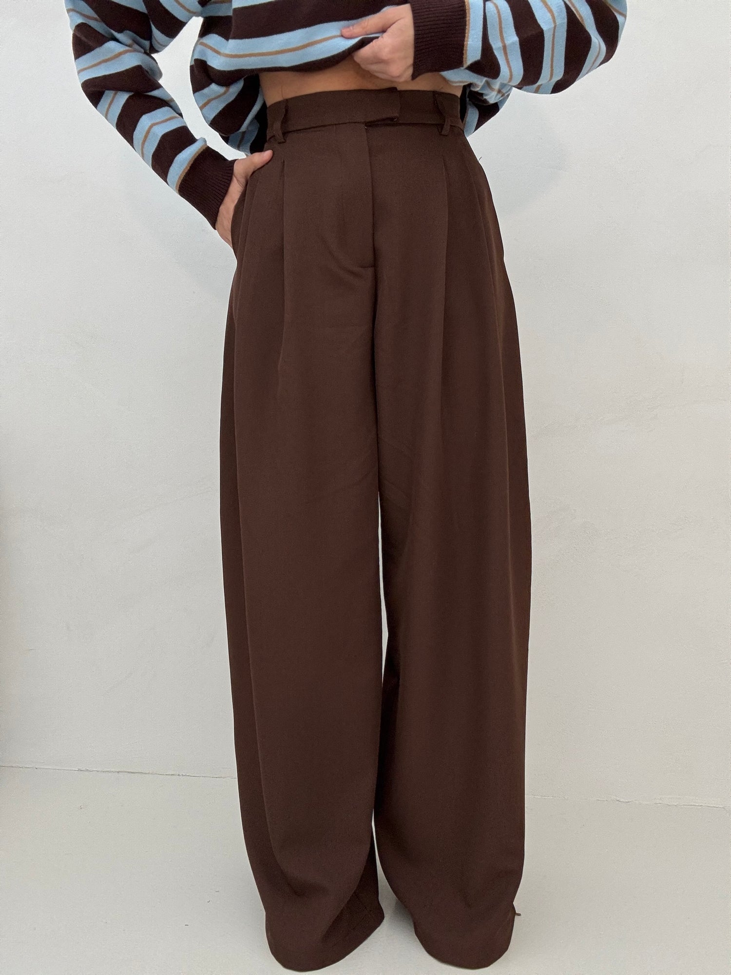 Pantalone ‘GANCETTO LATERALE’ Cacao