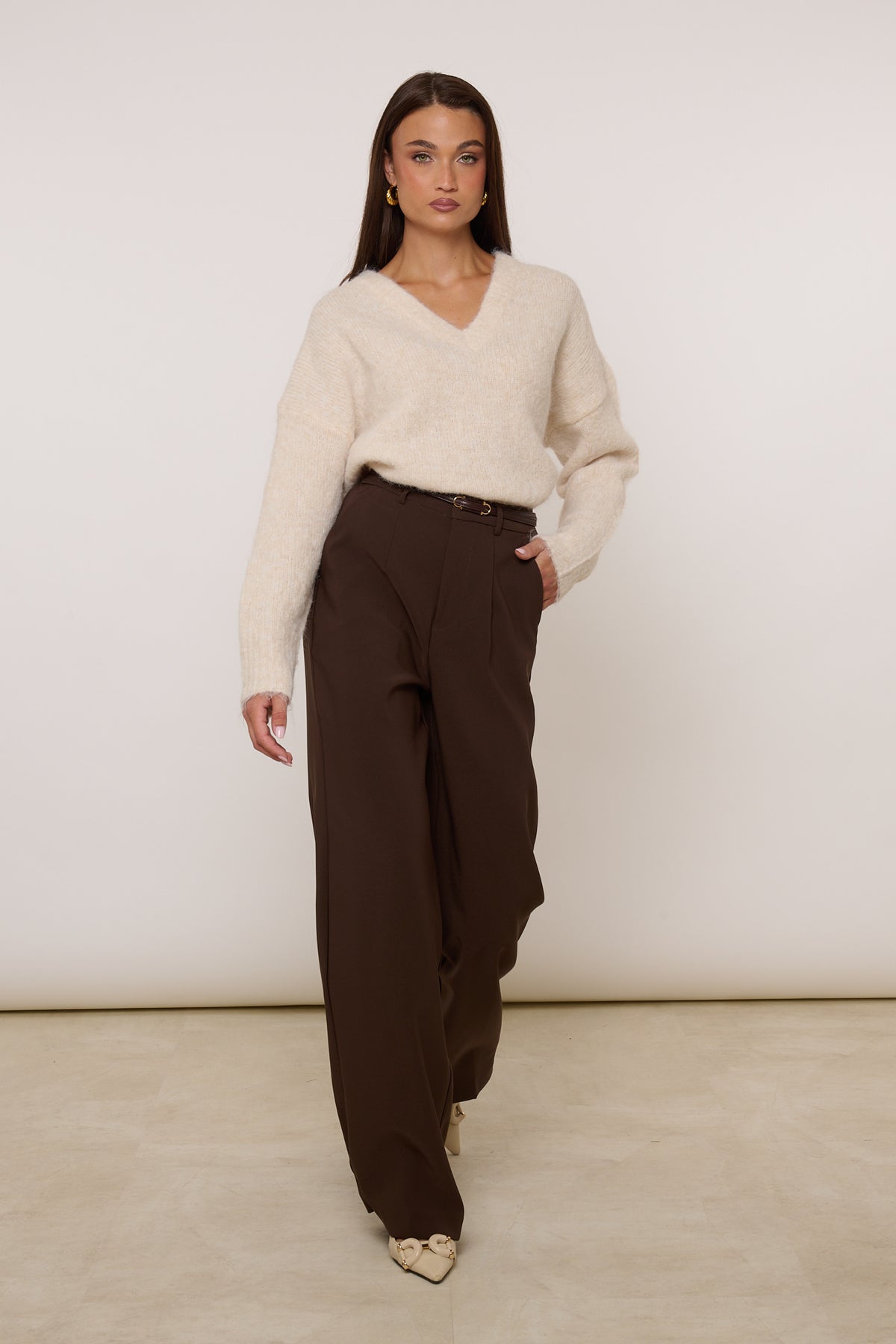 Pantalone ‘GANCETTO AMOUR’ Cacao