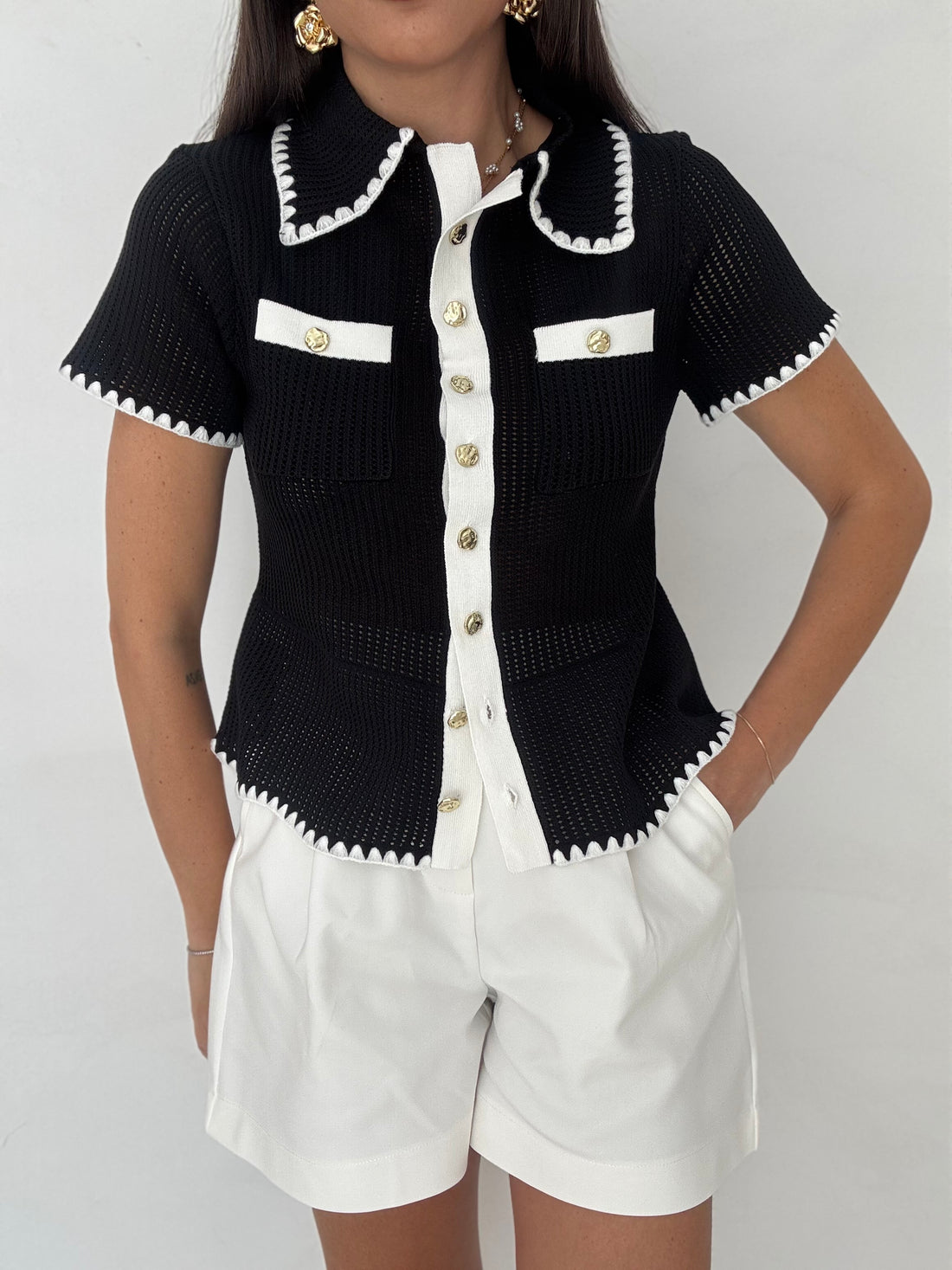 Maglia/Polo ‘UNCINETTO’ Base Nera