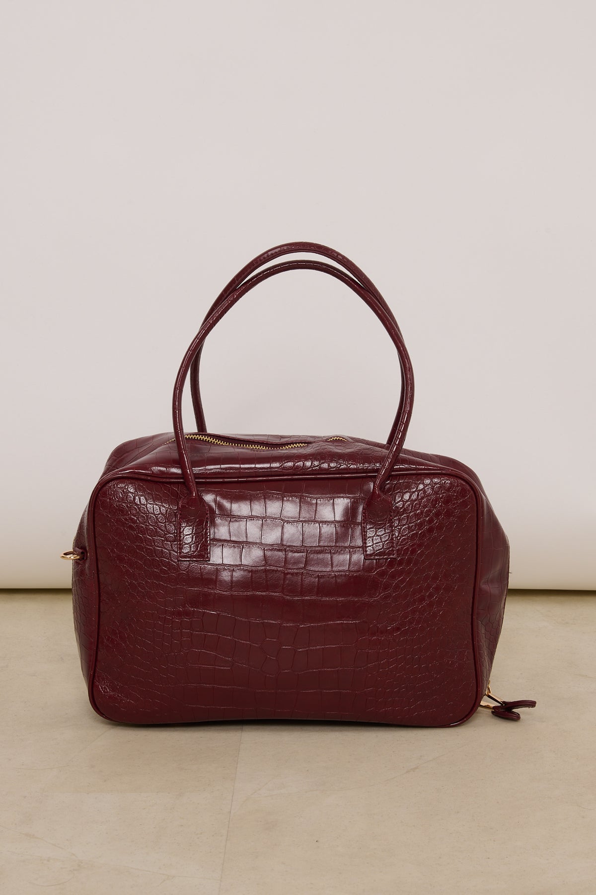 Borsa ‘MAXI’ Pitonata in Ecopelle Bordeaux