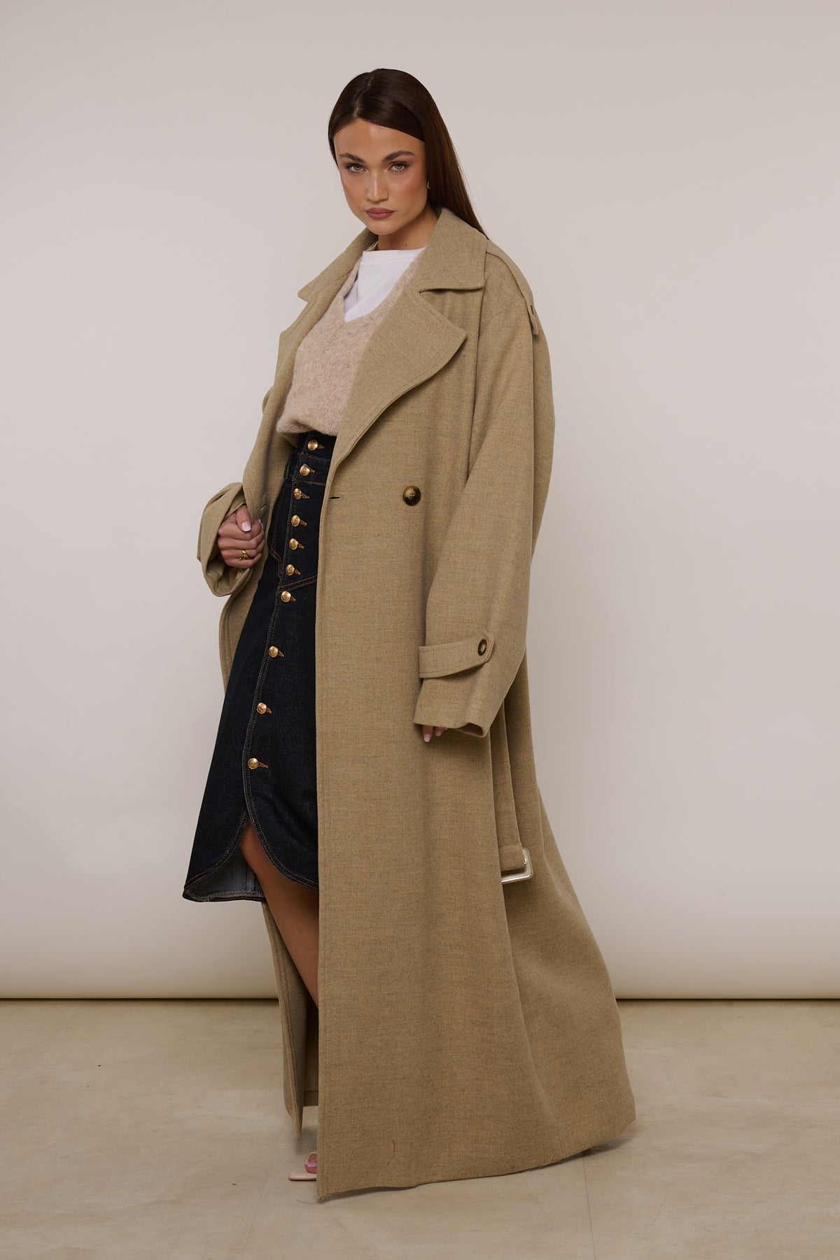 Cappotto ‘7% LANA’ By Lumina Beige