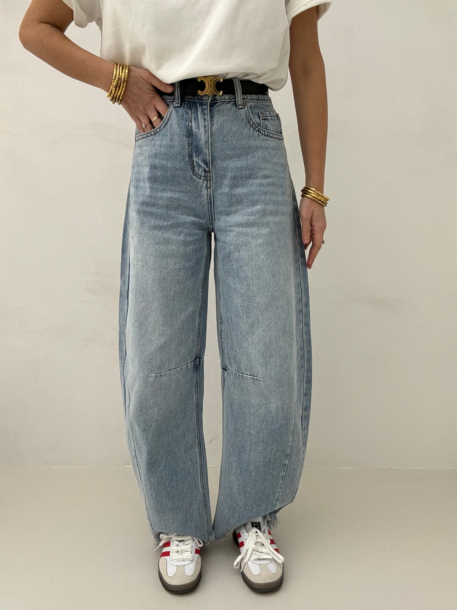 Jeans ‘FARFALLINA’ ballon denim chiaro