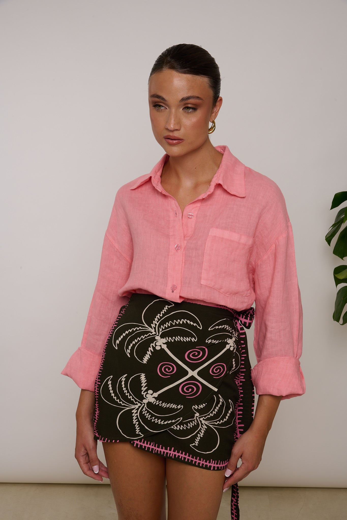 Camicia ‘100% LINO’ Pesca