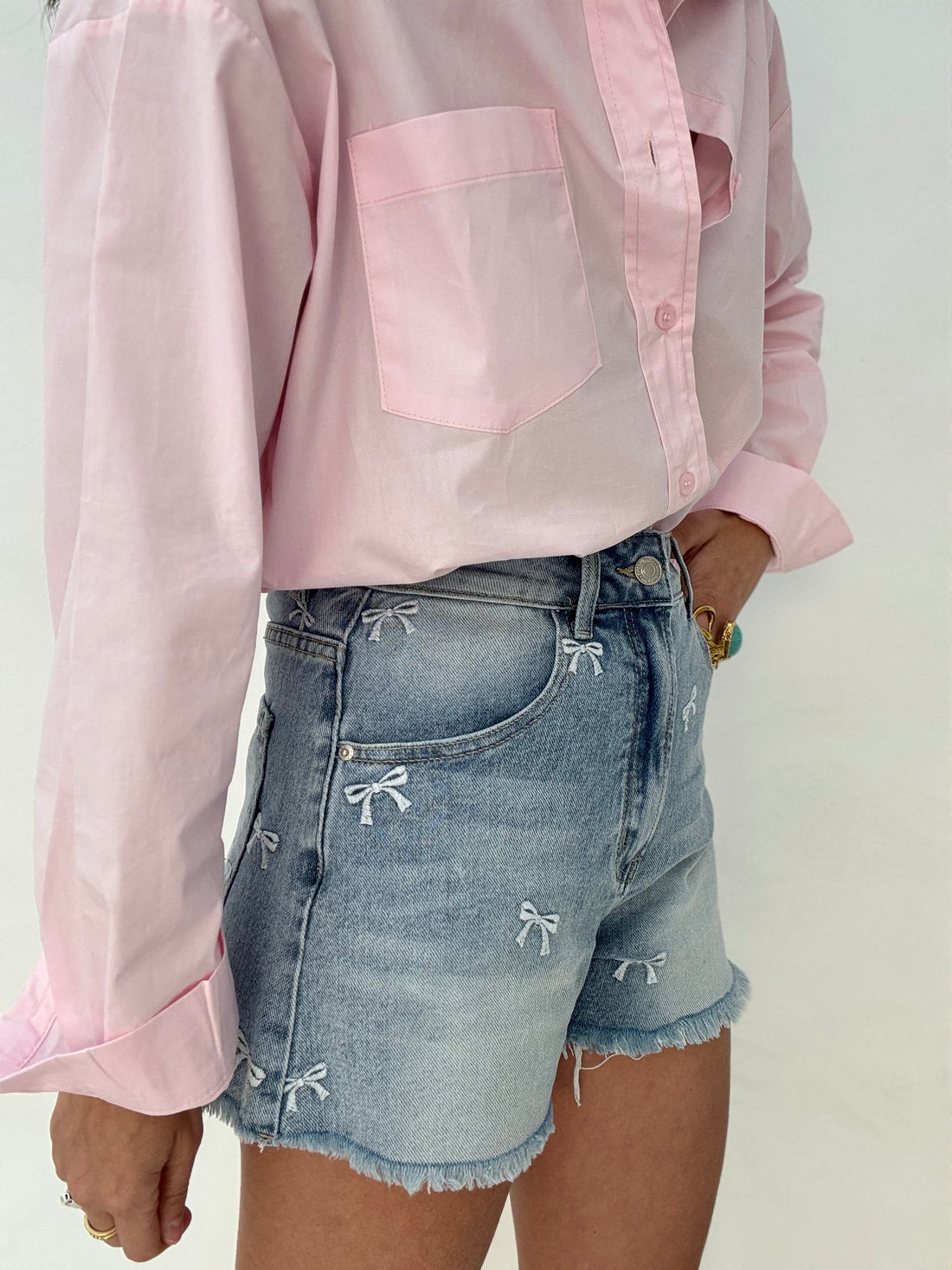 Pantaloncino ‘FIOCCHETTI’ in denim