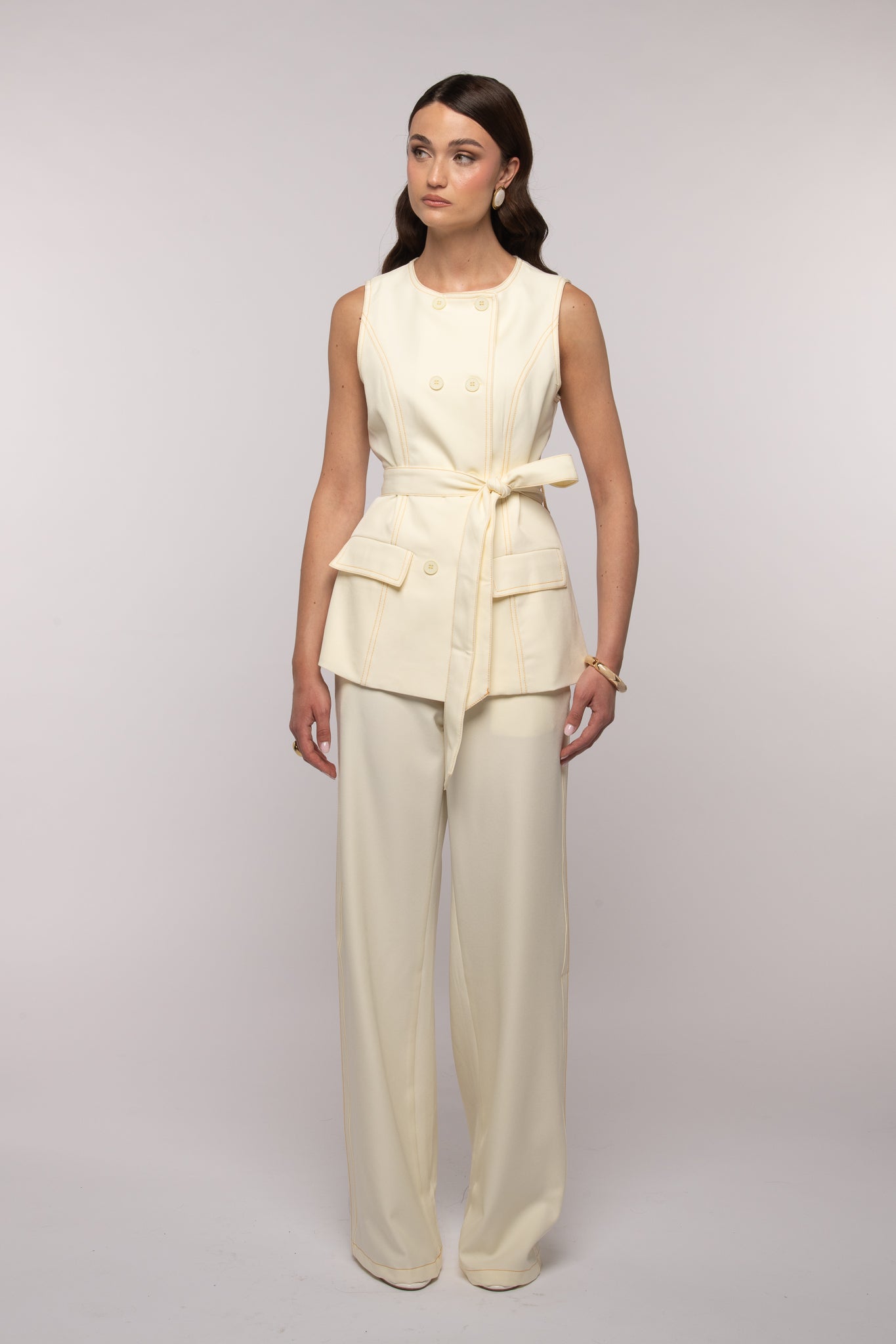 Coordinato ‘GILET FUSCIACCA+PANTALONE’ Giallo Burro