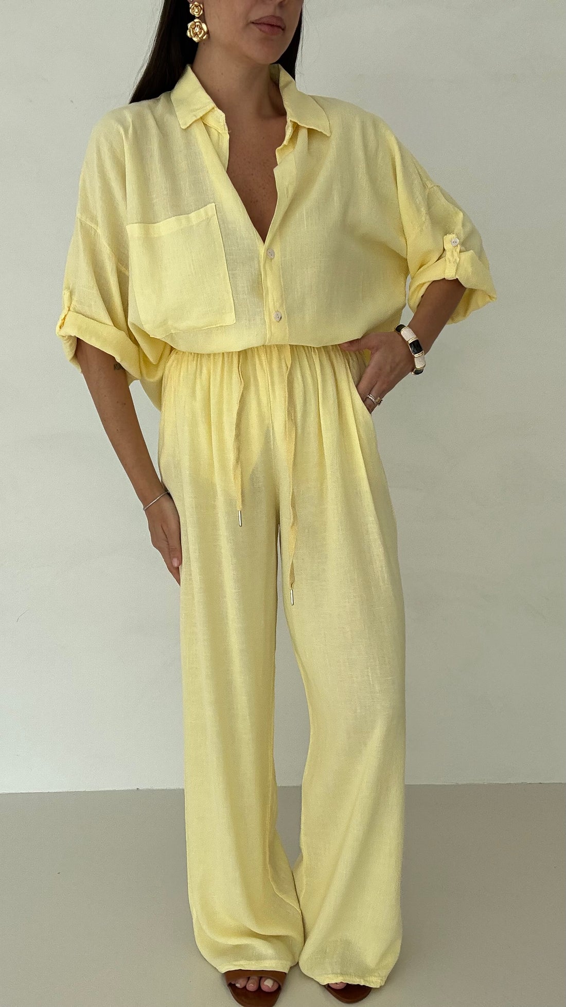 Coordinato ‘DAY’ 50% LINO Giallo