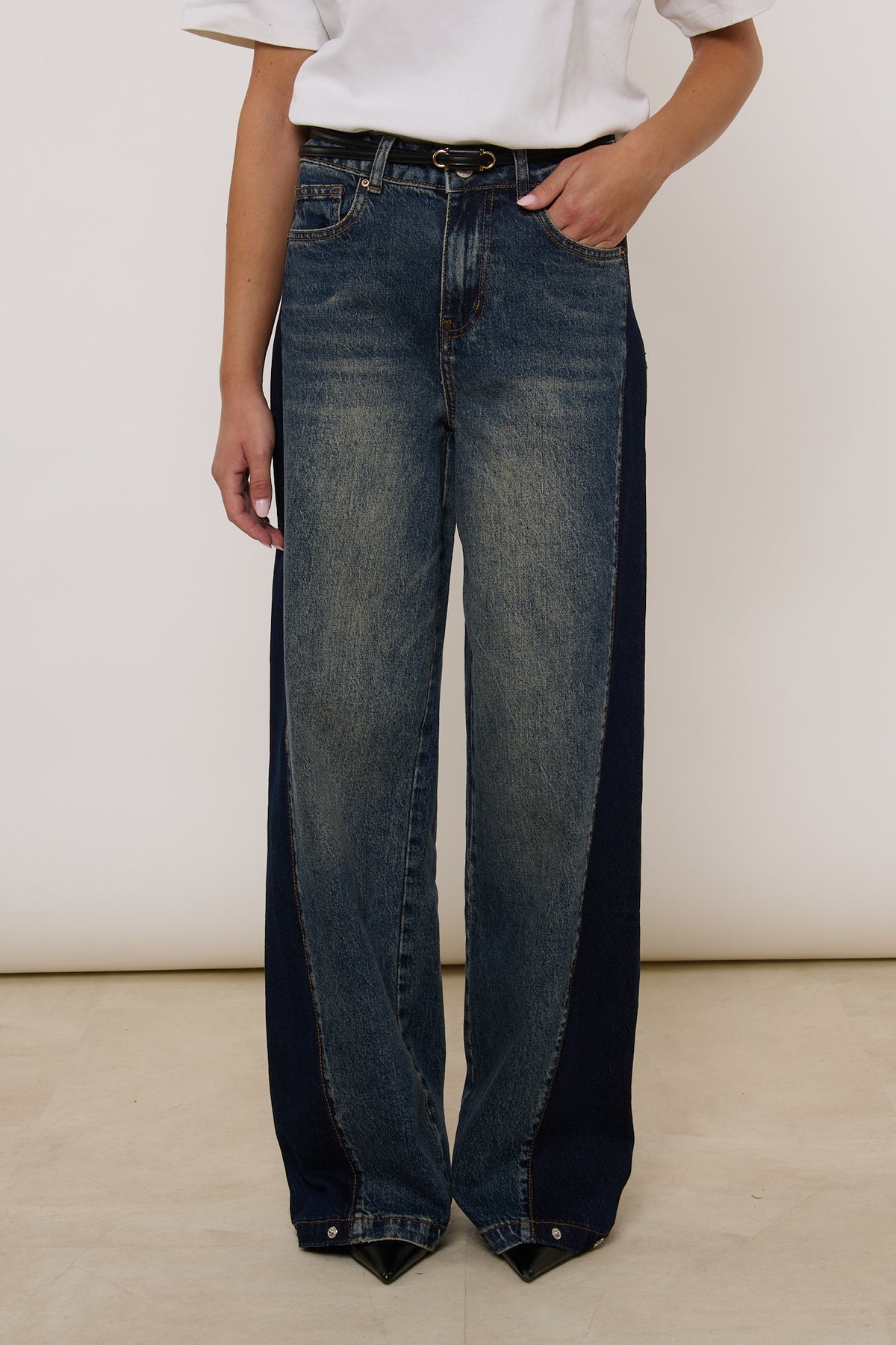 JEANS ‘BANDA LATERALE’ Denim Scuro