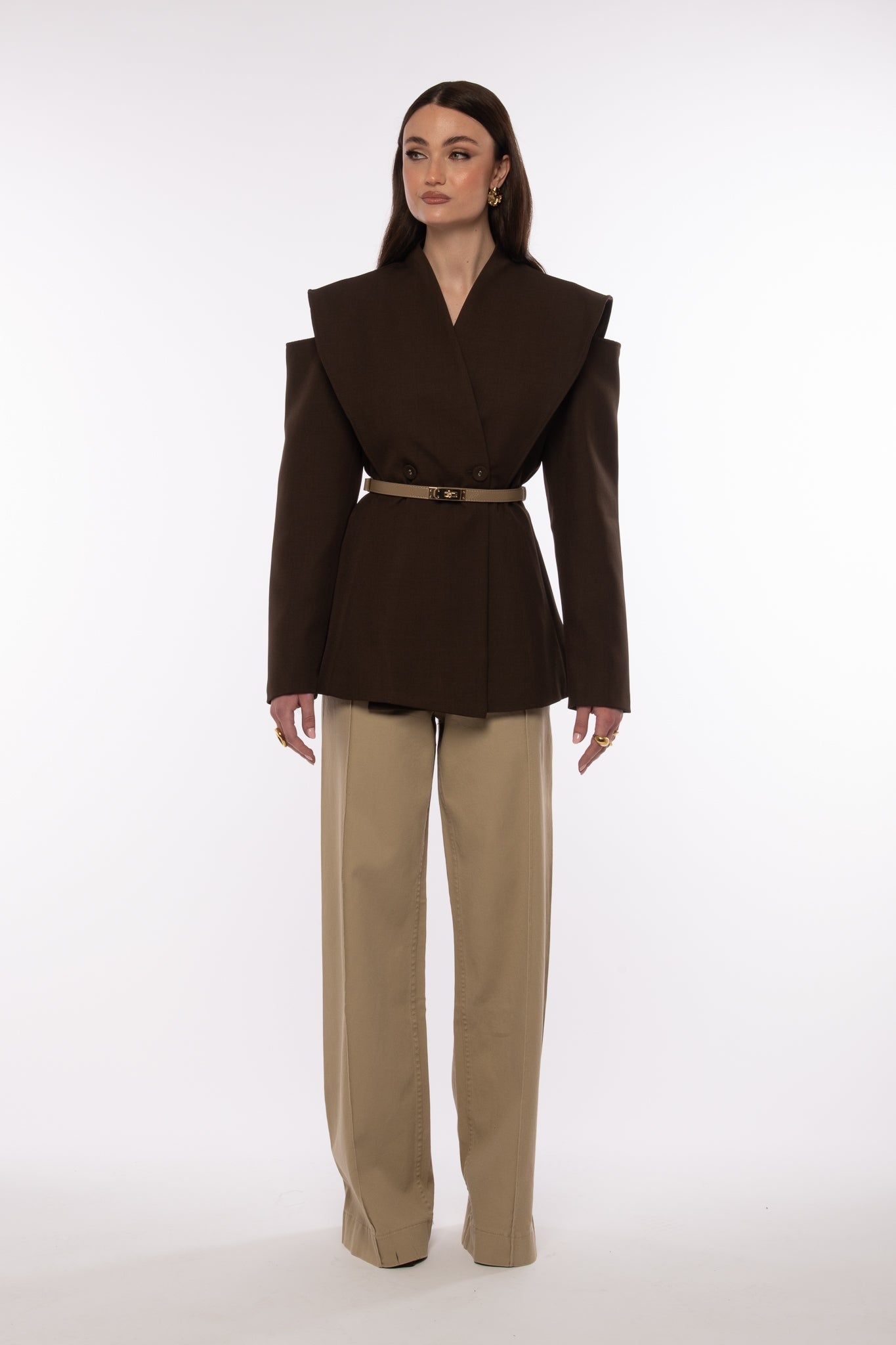 Blazer ‘APERTURE LATERALI’ Cacao
