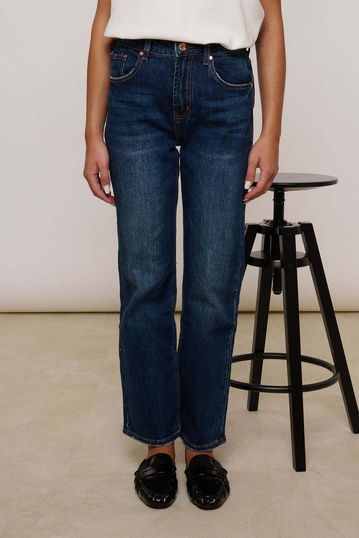 Jeans ‘GAMBA DRITTA’ Denim Scuro