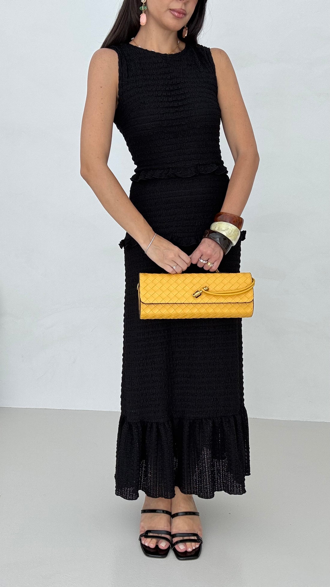 Abito ‘BASIC’ in crepon Nero