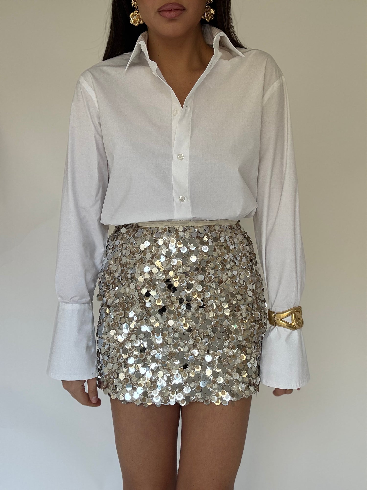 Gonna ‘PAILLETTES 3&33’ Oro