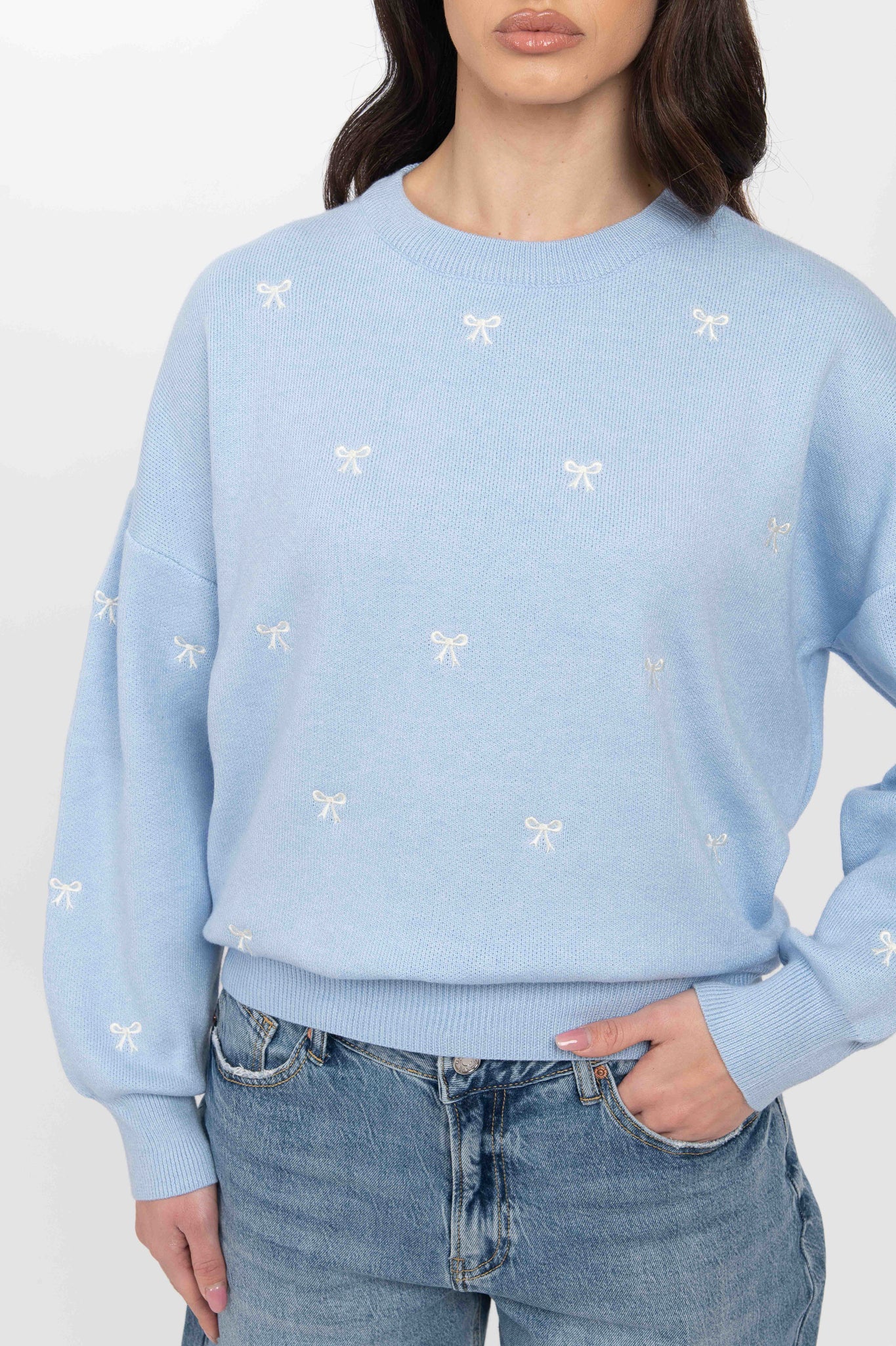 Maglione ‘FIOCCHETTI’ Azzurro