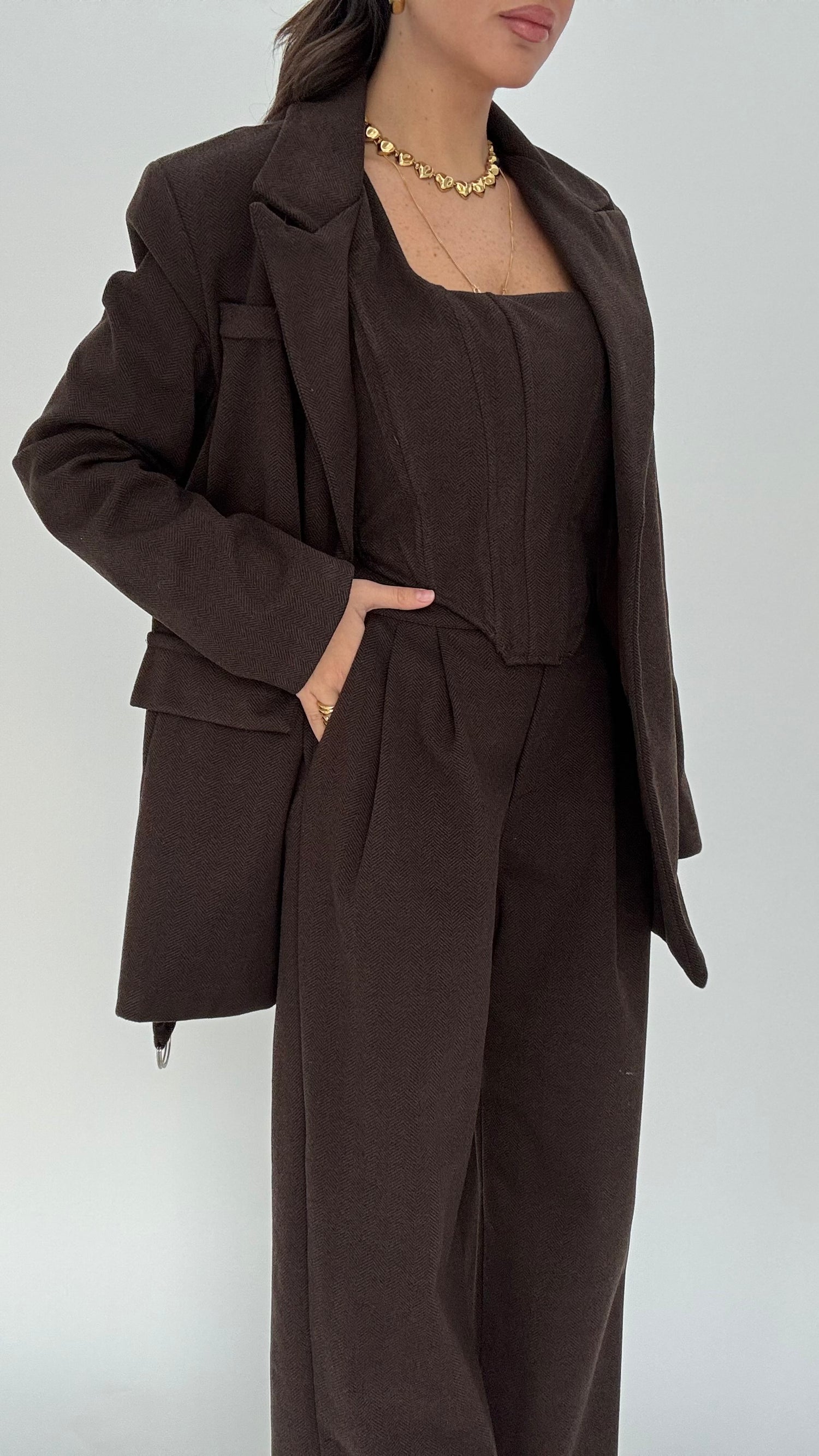 Coordinato ‘SPIGATO TRE PEZZI’ Cacao