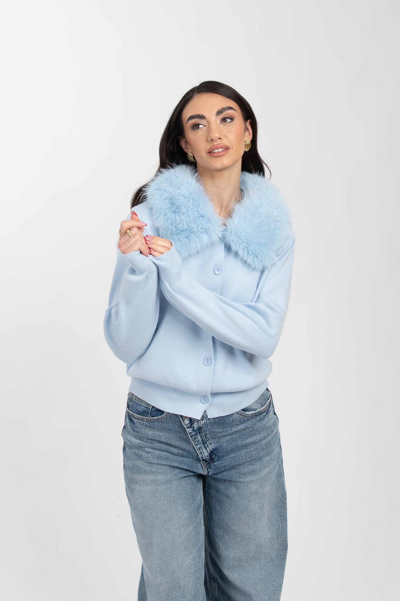 Cardigan ‘PELLICCIOTTO’ Azzurro