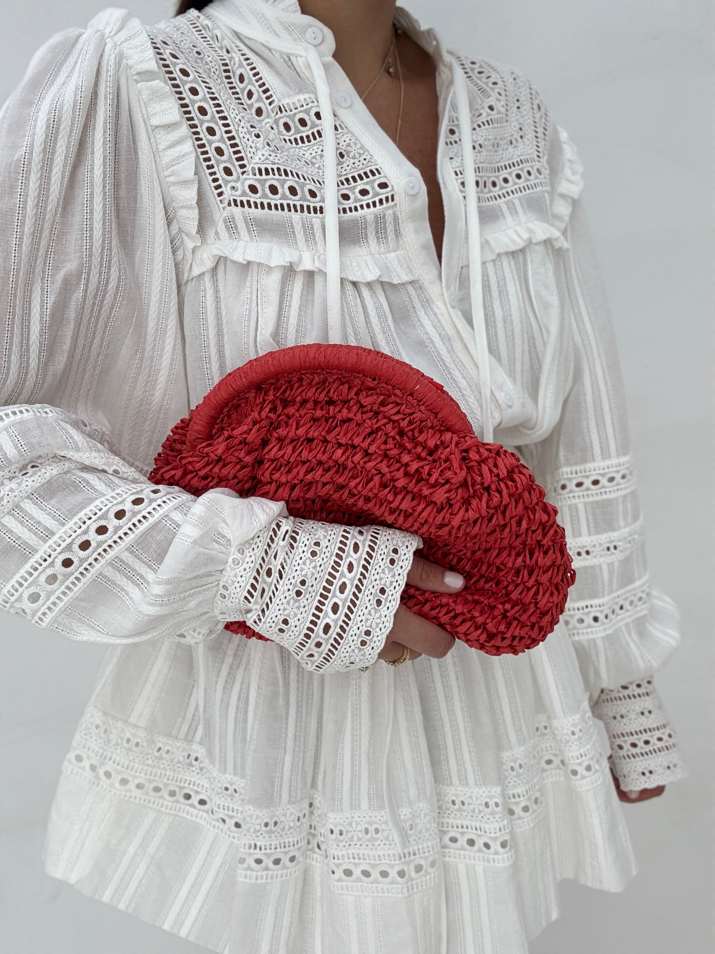 Pochette ‘RAFIA’ Rossa