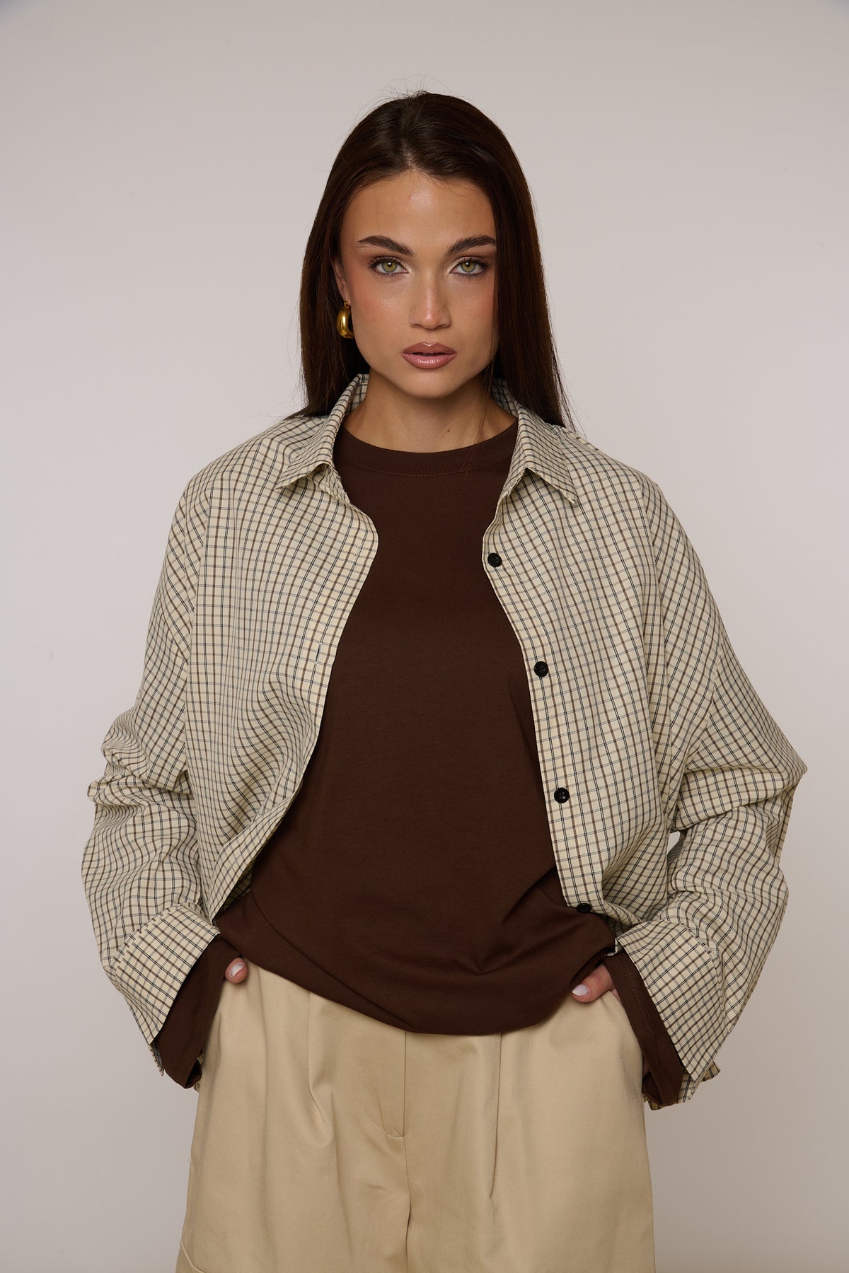 Camicia ‘MAXI SPALLINE’ Base Panna
