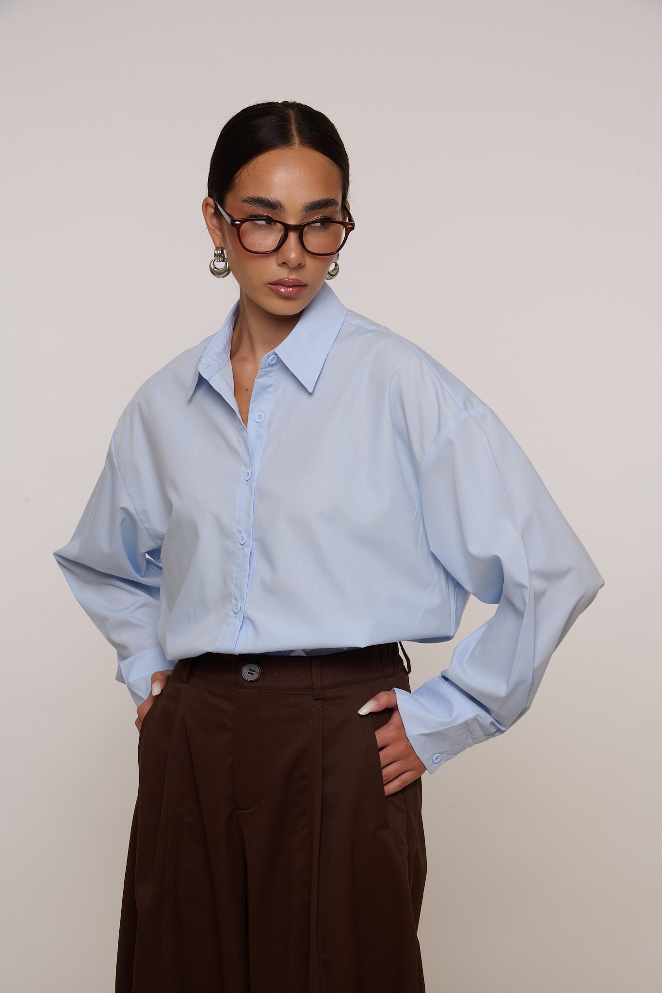 Camicia ‘100% COTONE’ Azzurra