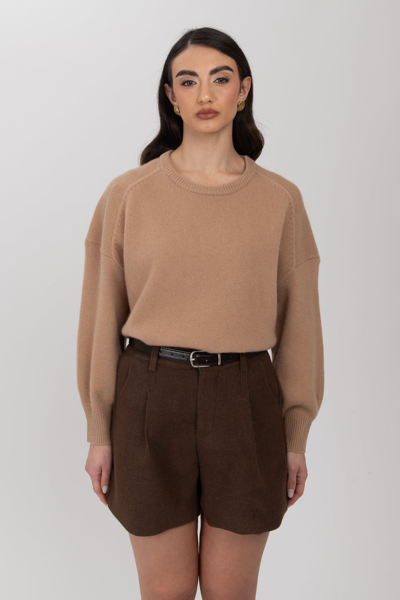 Maglione ‘100%LANA’ Camel