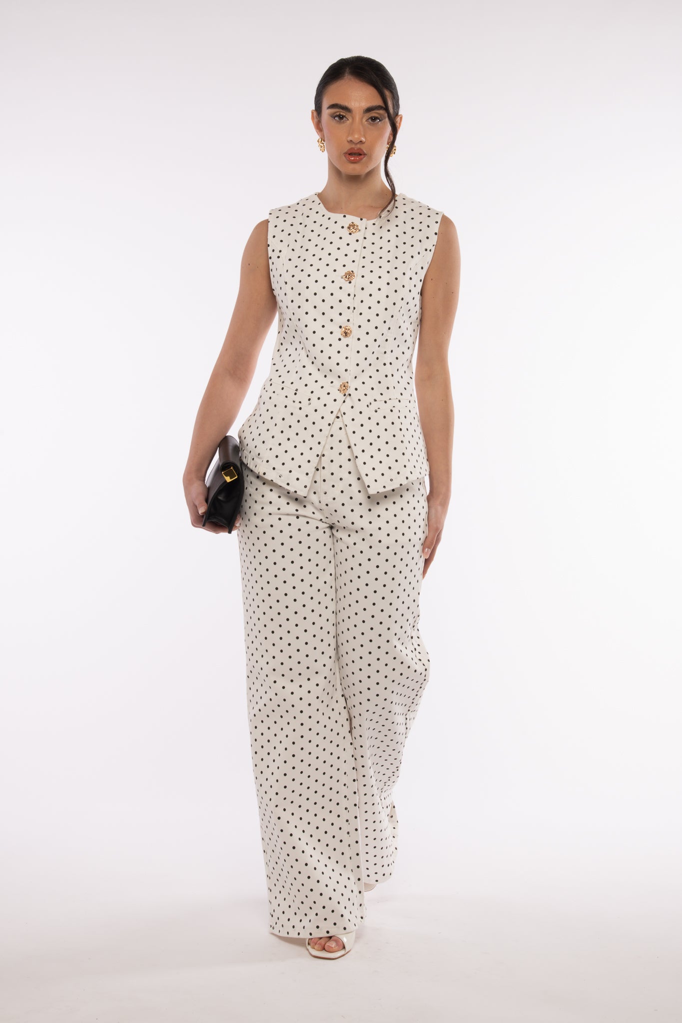 Coordinato ‘POIS’ 98%COTONE Bianco