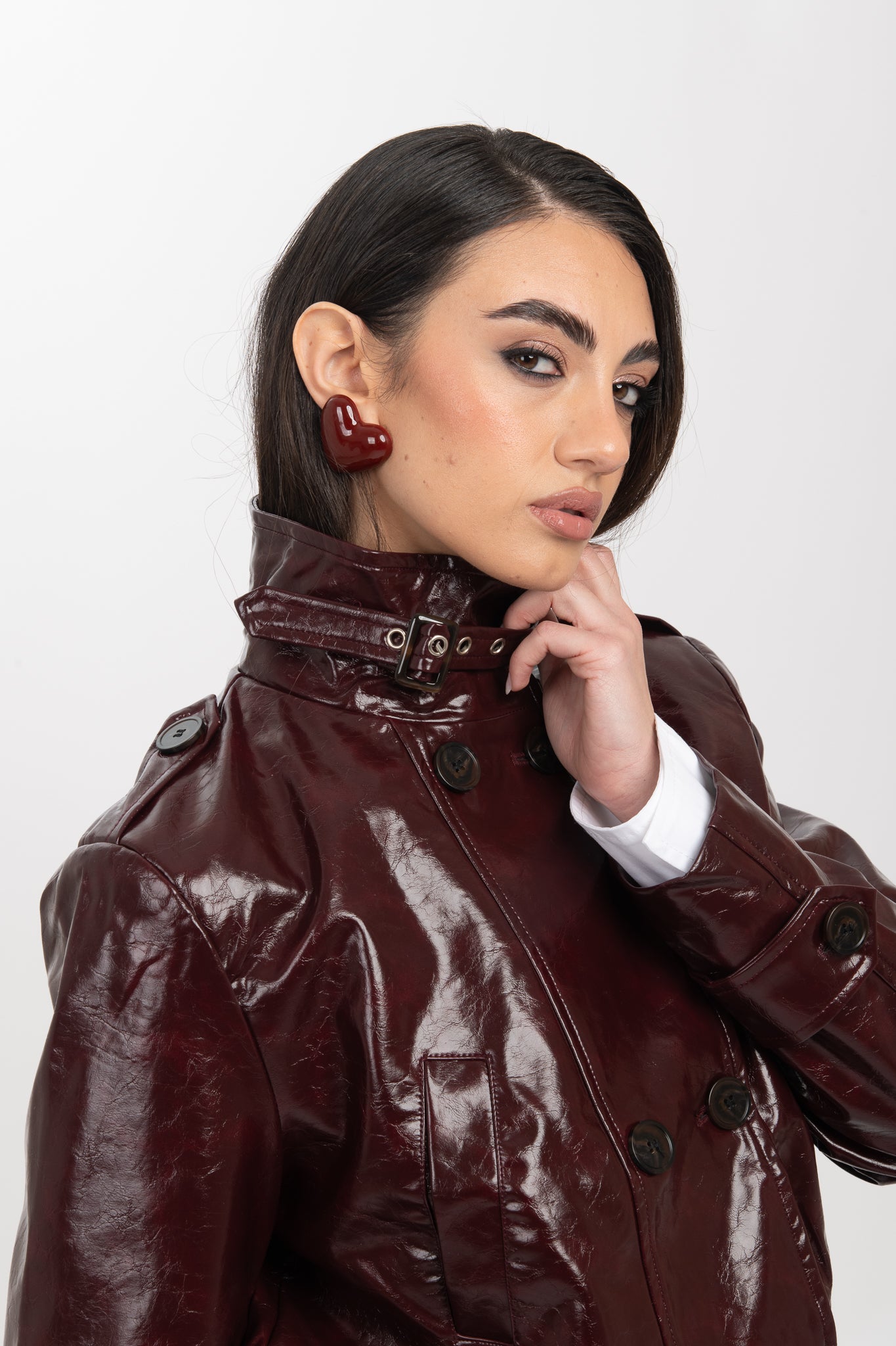 Orecchini ‘CUORE’ Bordeaux