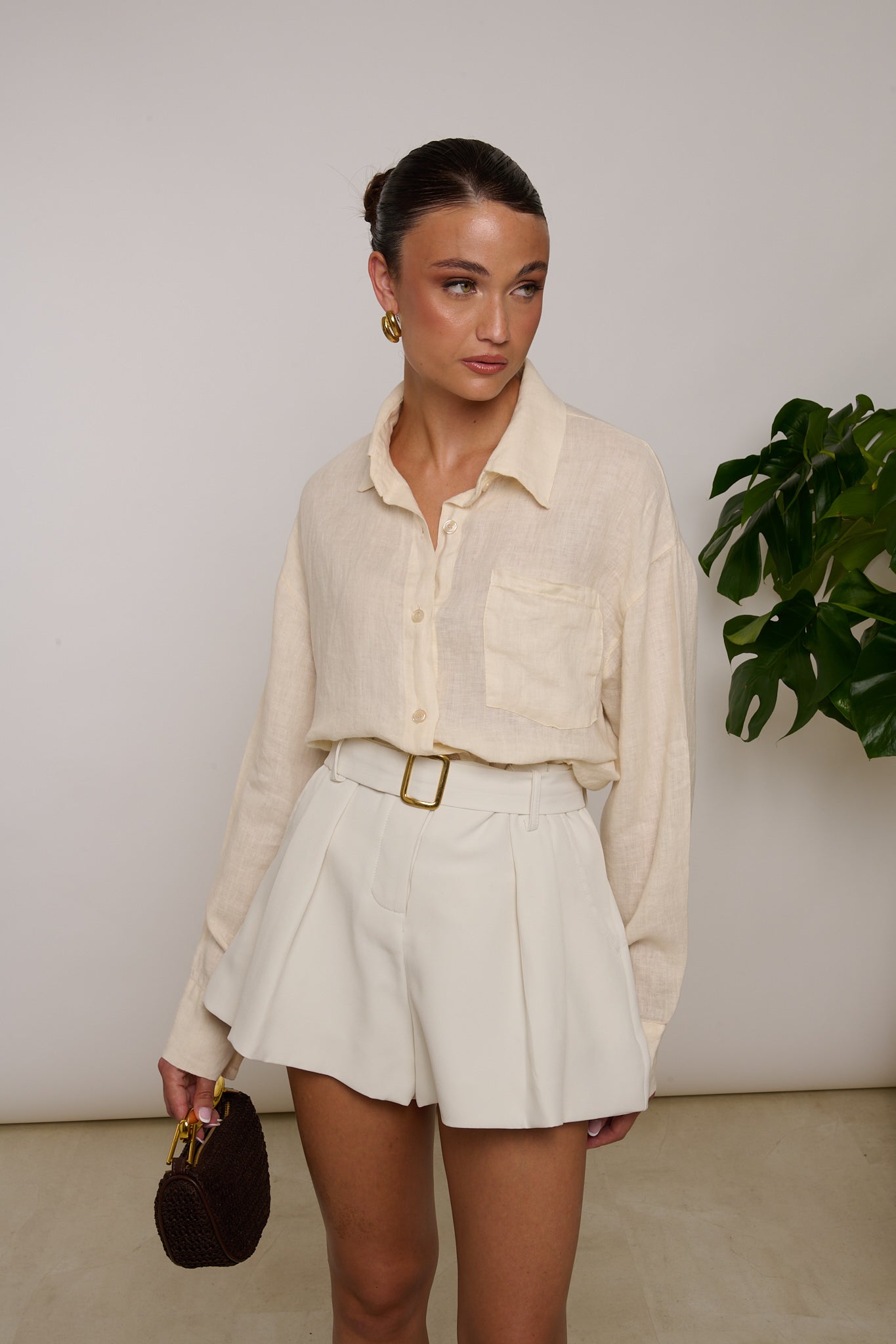 Pantaloncino ‘3&33 COLLECTION’ Panna
