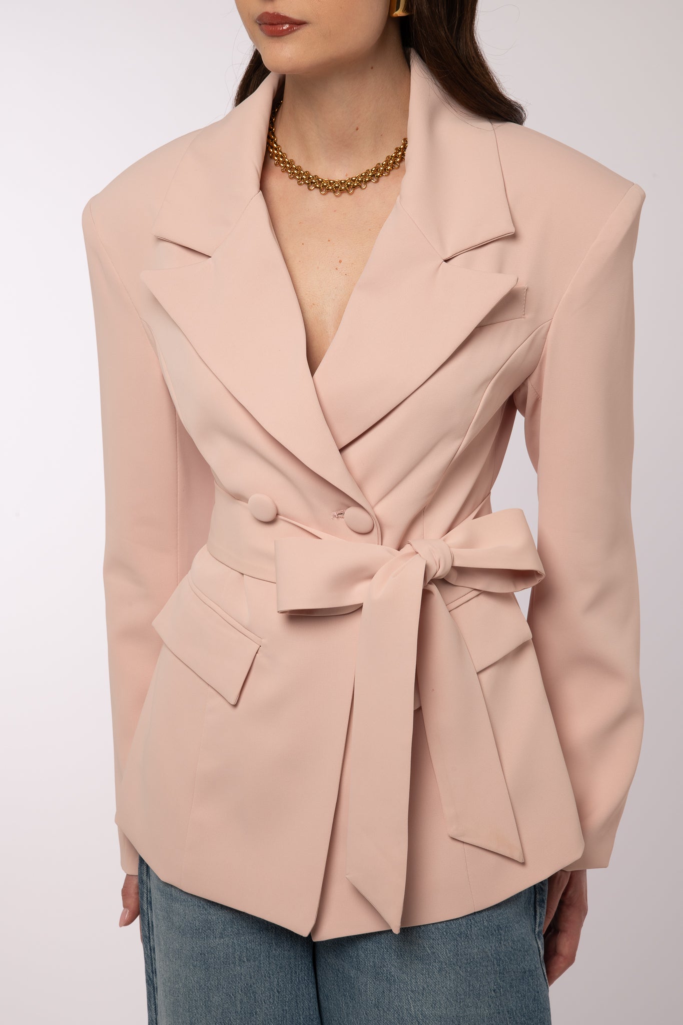 Blazer ‘LA VIA’ due bottoni Rosa