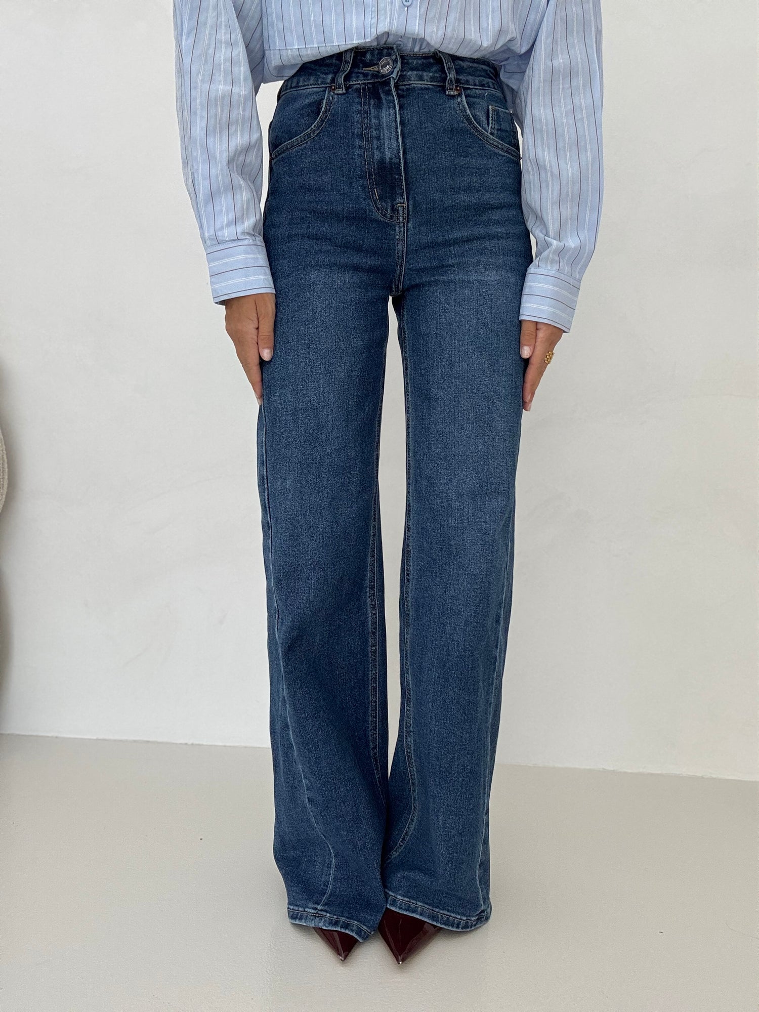 Jeans ‘VITA ALTA CON CUCITURA’ Denim Scuro