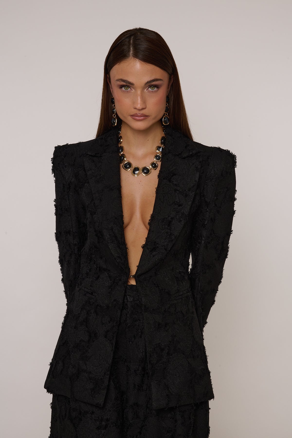 Blazer ‘EFFETTO SFRANGIATO’ By Lumina Nero