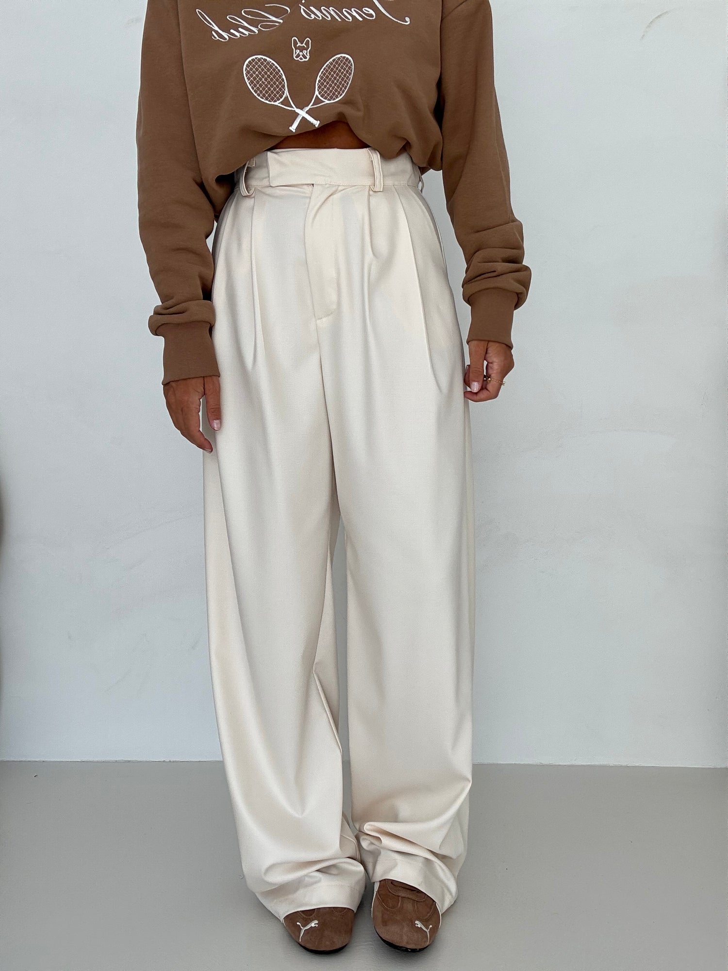 Pantalone Gancetto ‘3&33’ Panna