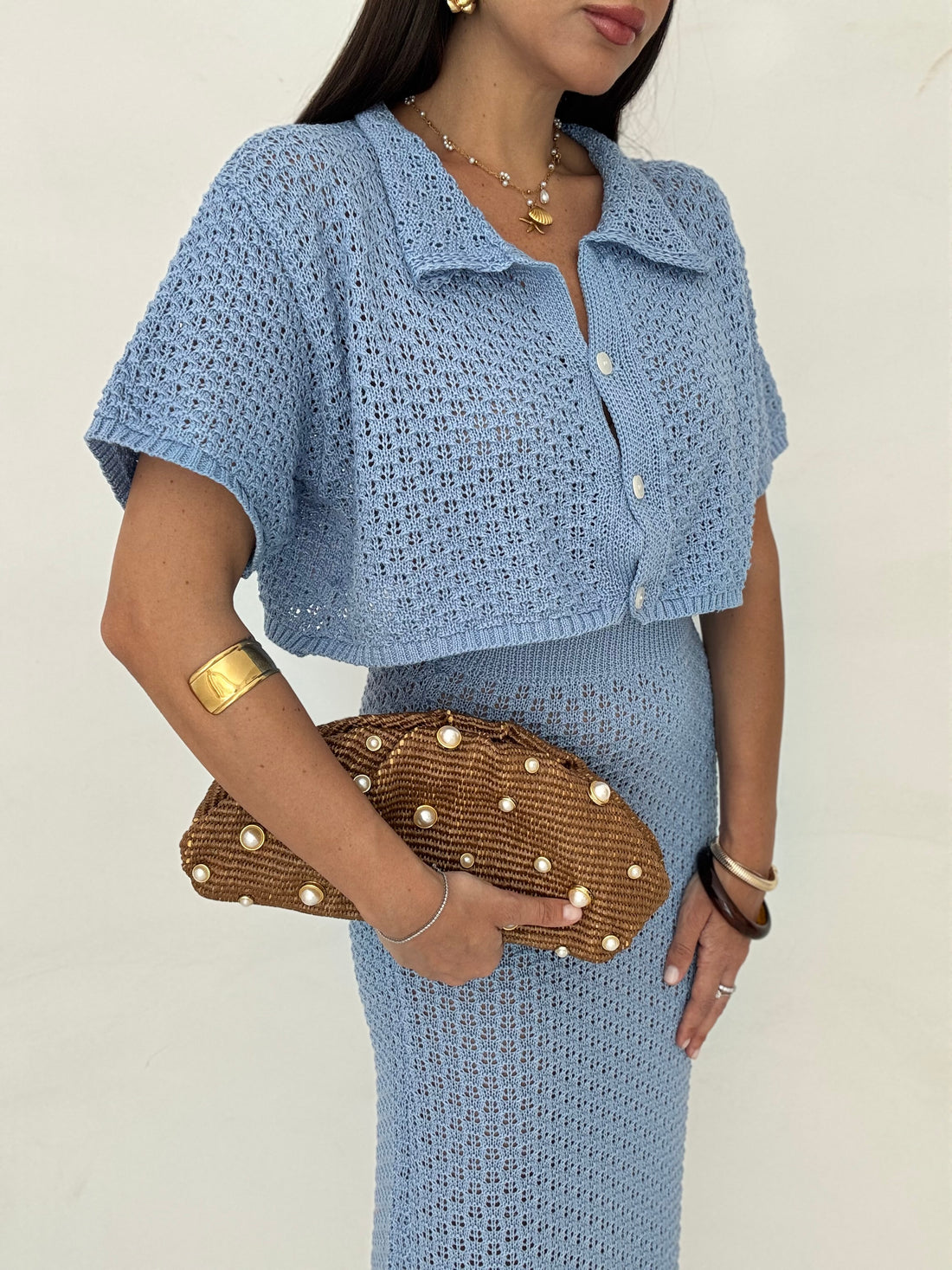 Coordinato ‘CROCHET’ Azzurro
