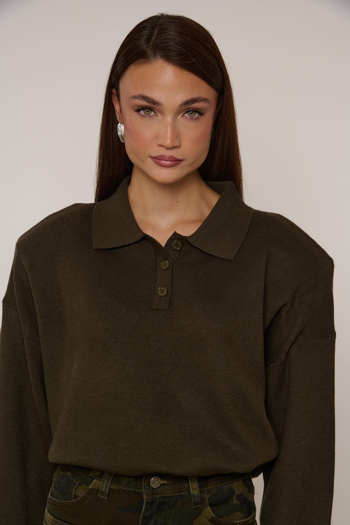 Maglione/Polo con spalline Verde
