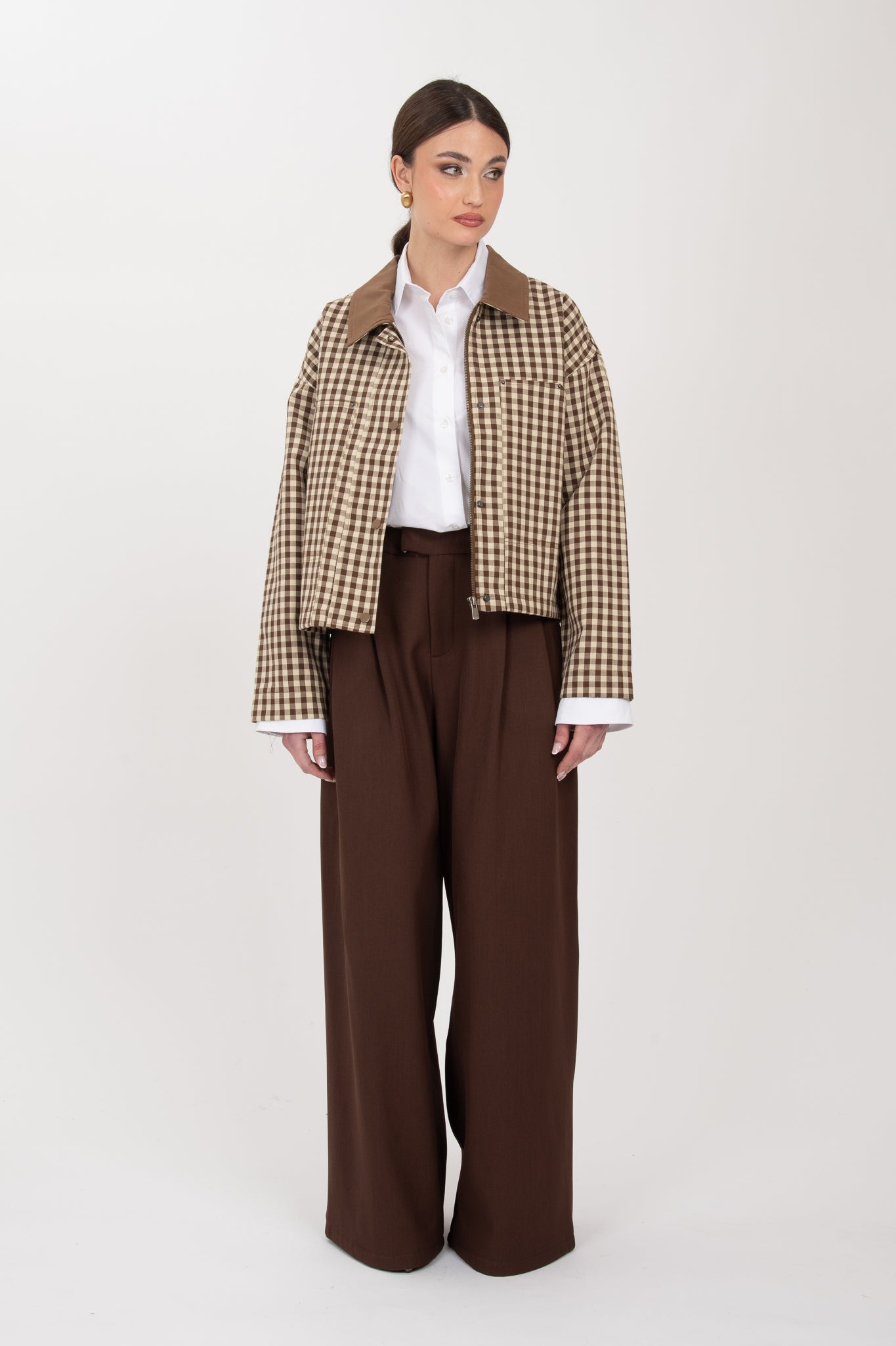 Pantalone ‘GANCETTO PILE INTERNO’ Cacao