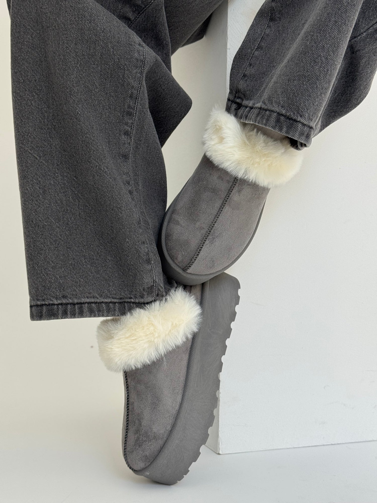 Sabot ‘PELLICCIA’ Grigio