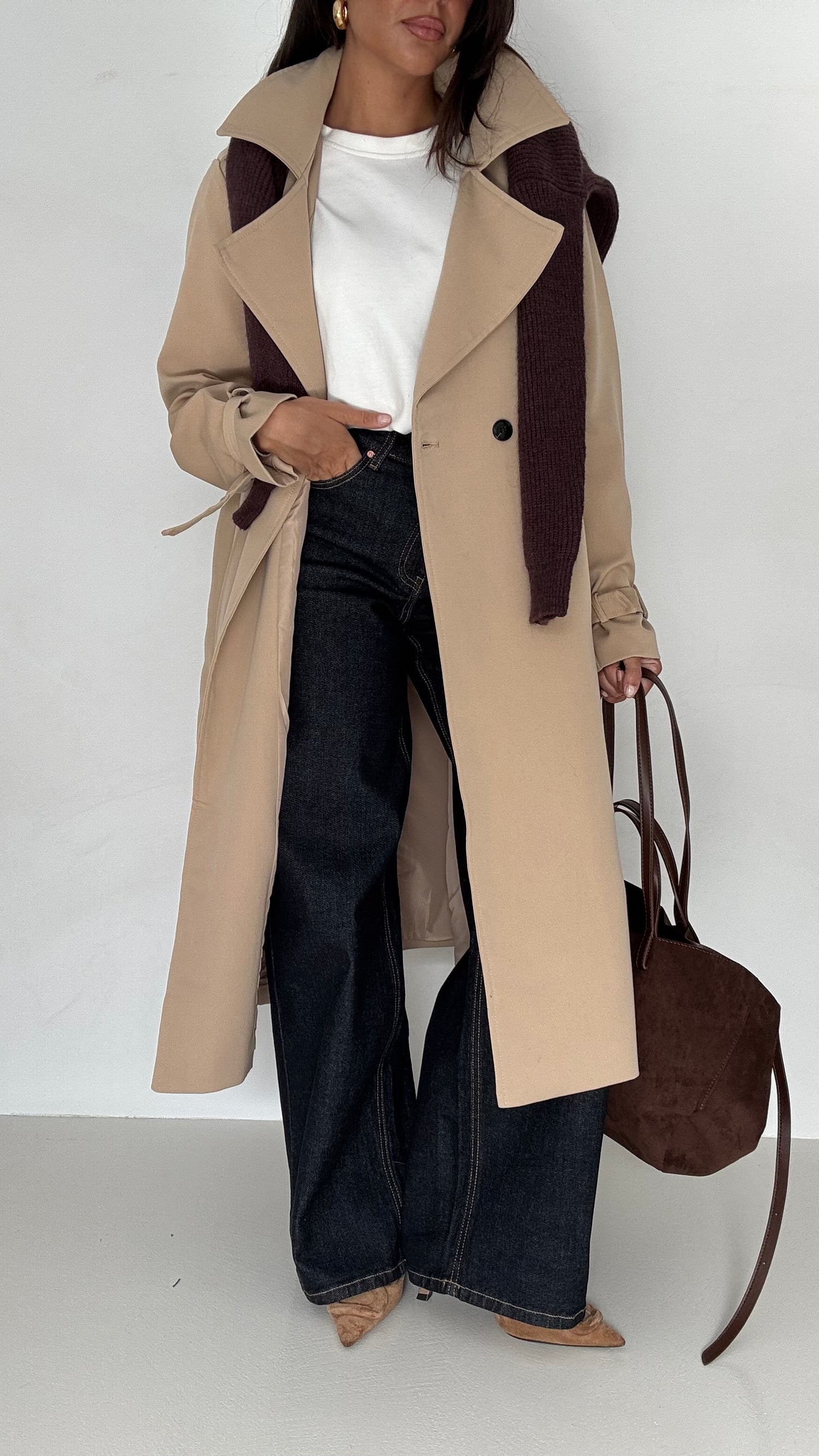 Trench Lungo ‘C’EST LA VIE’ Beige