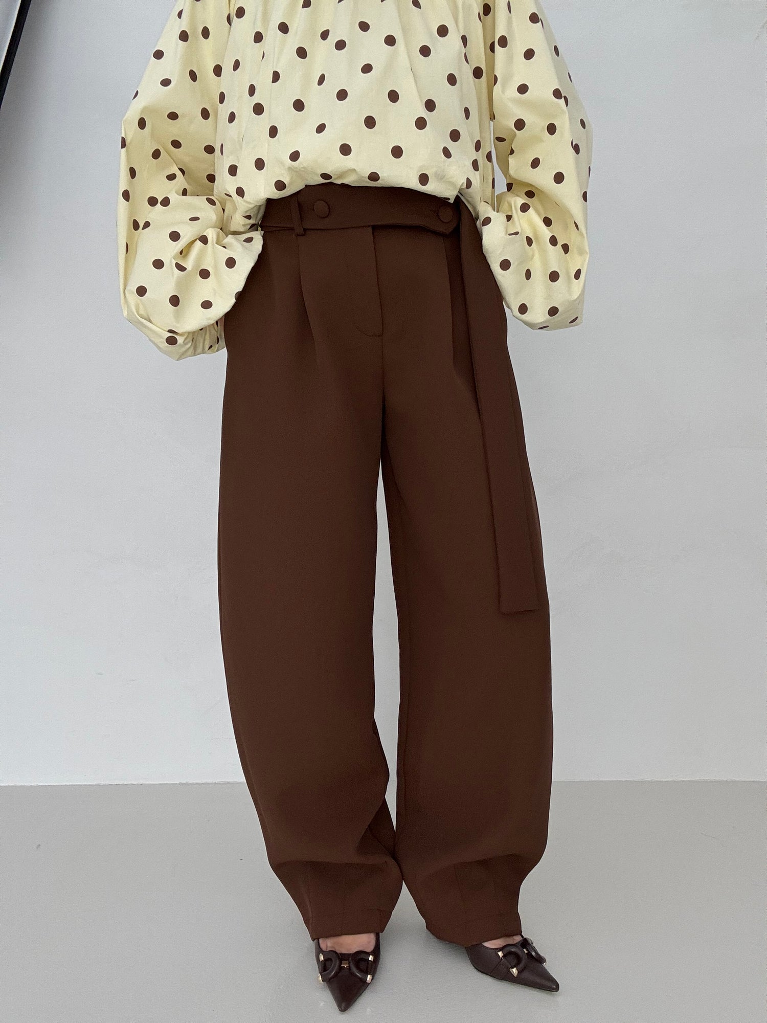 Pantalone ‘BALLON BY LUMINA’ Cacao