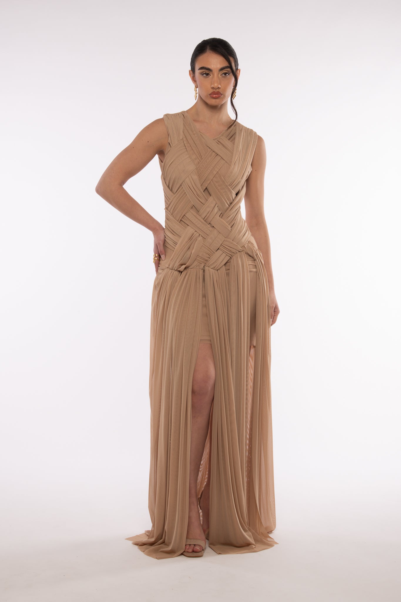 Abito ‘INTRECCI’ Camel