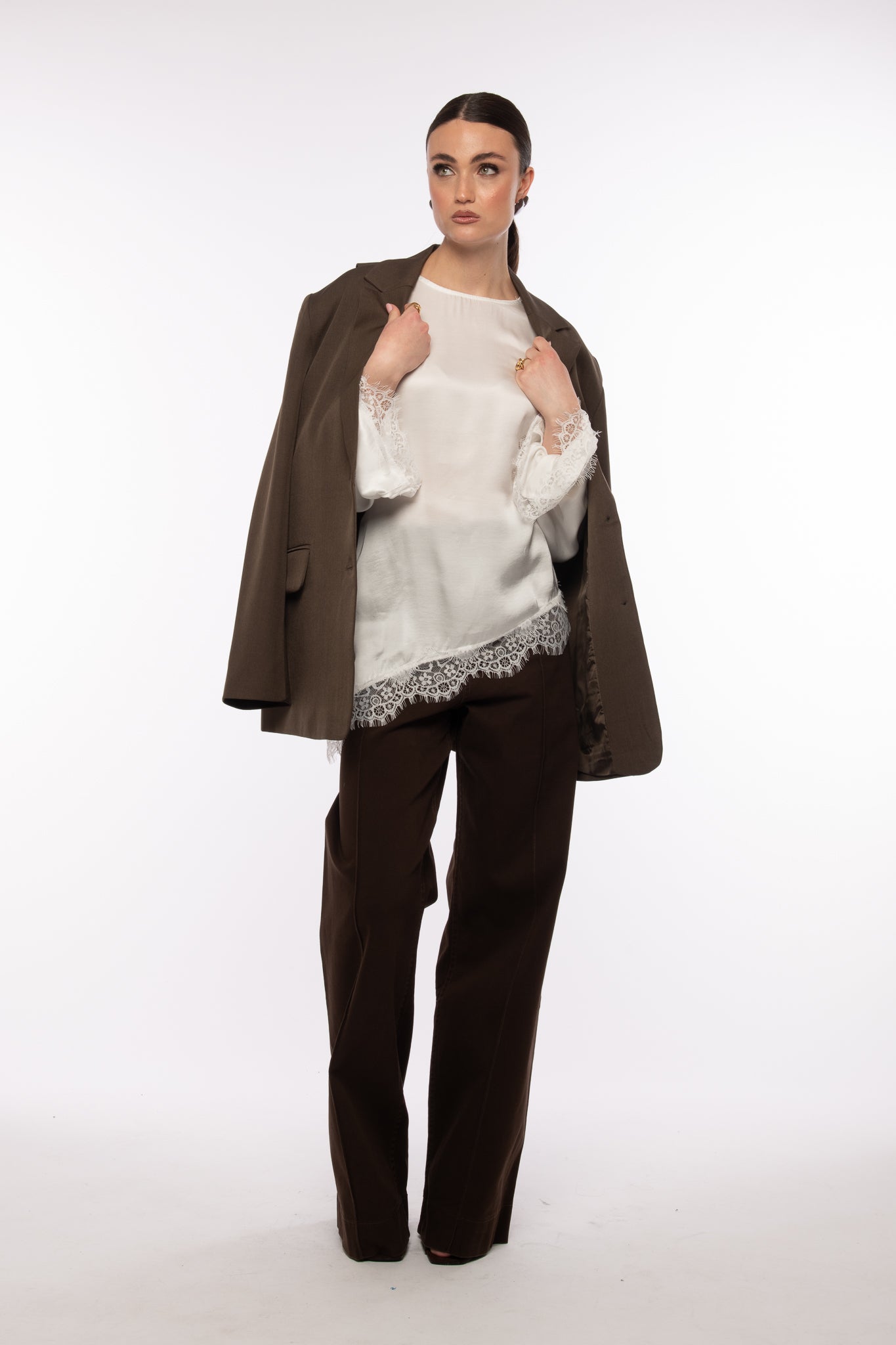 Maglia ‘SIMIL RASO IN PIZZO’ Bianca