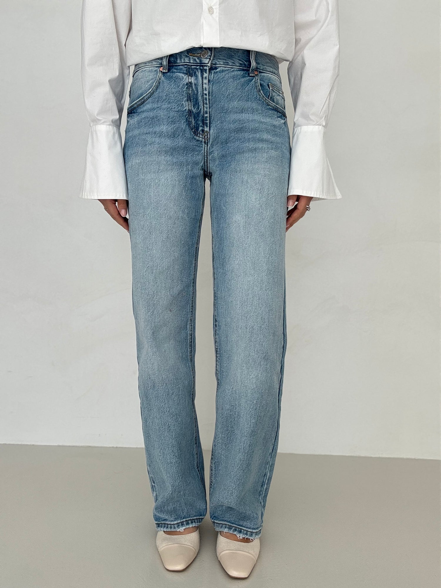 Jeans ‘VITA MEDIA’ Denim Chiaro