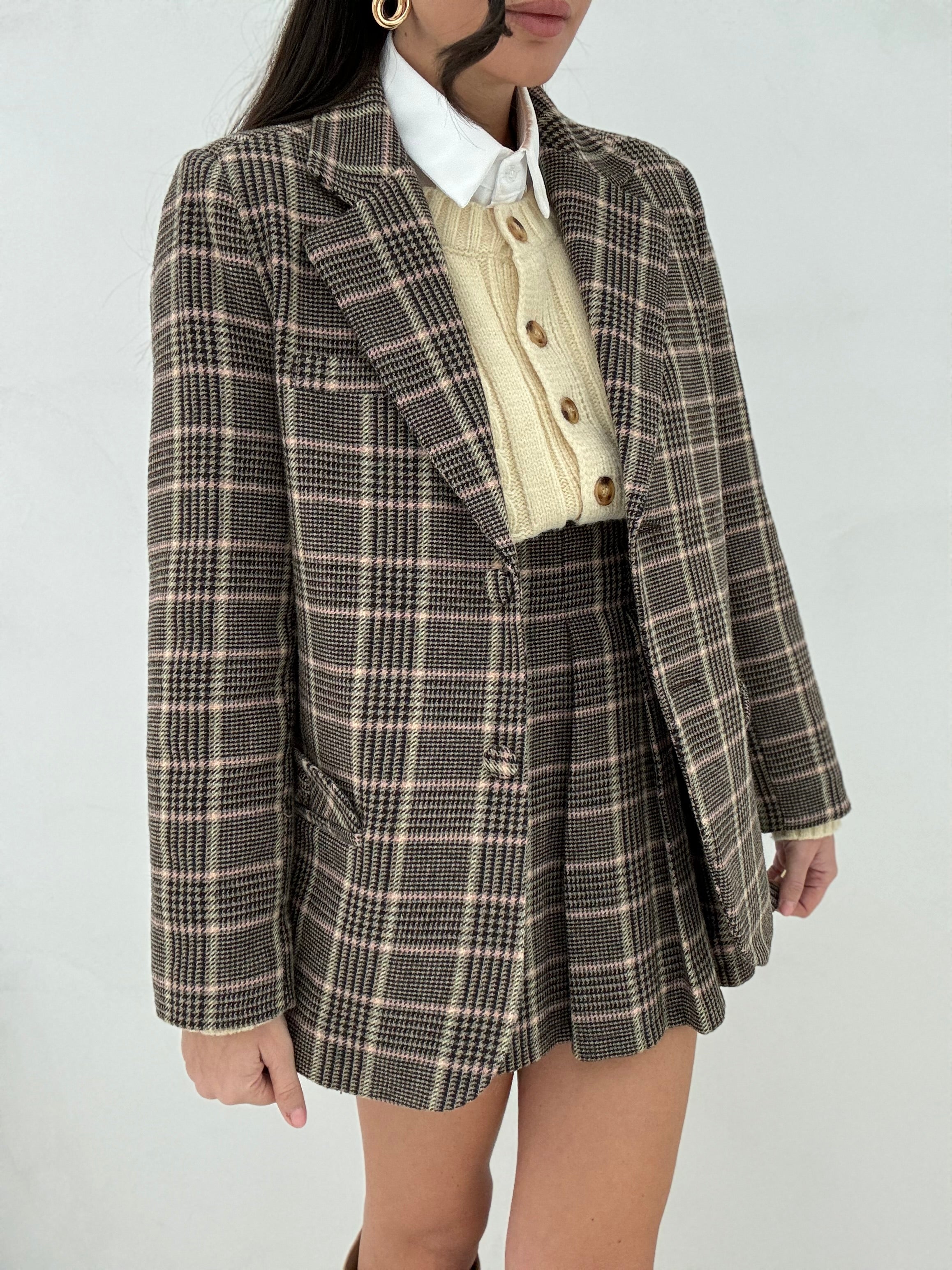 Blazer ‘20%LANA 3&amp;33 COLLECTION’ Rosa e Cacao